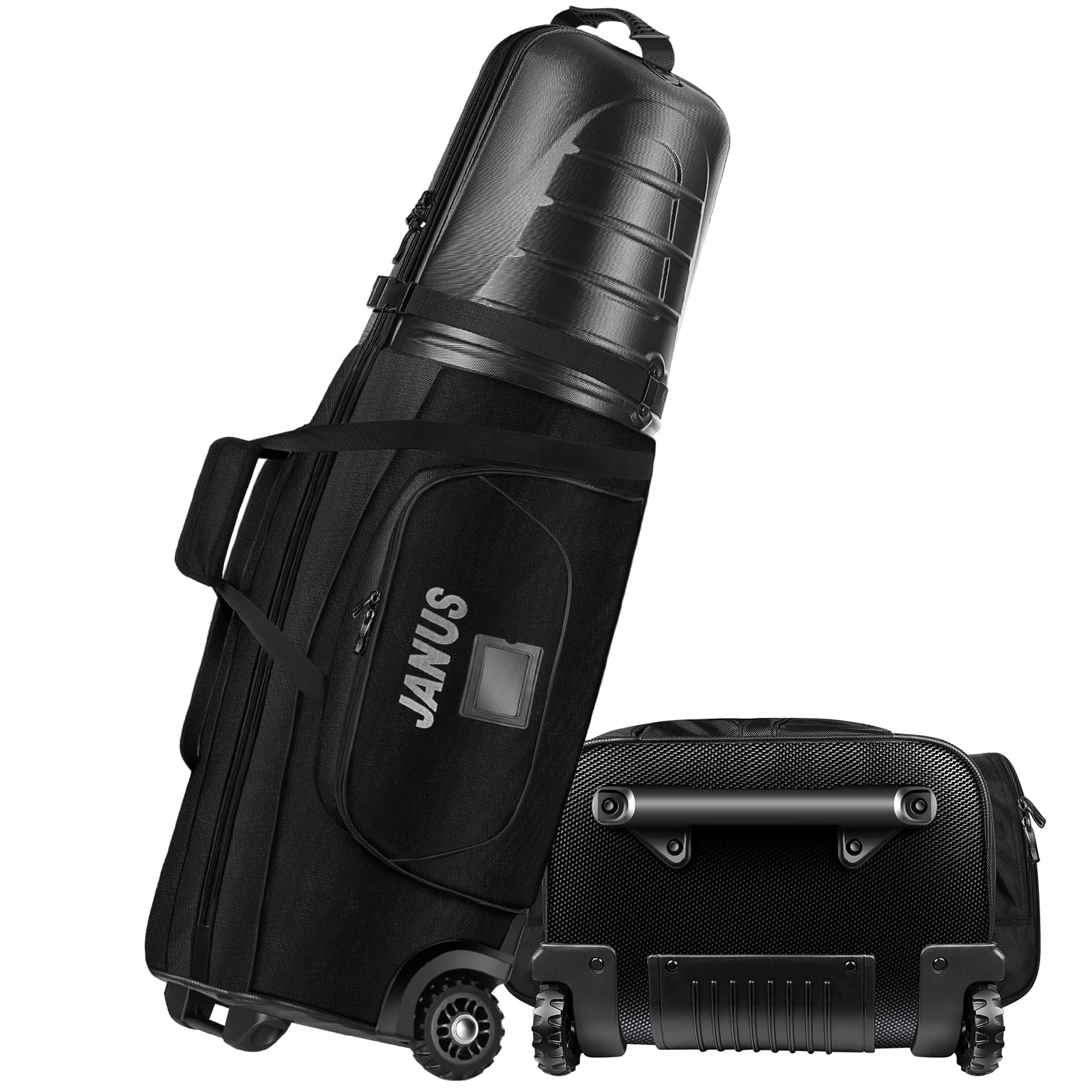 **Premium JANUS Golf Travel Bag with Wheels & ABS Plastic Head Case - Airline Approved Hard Golf Club Carrier for Secure Travel | Ideal for Airports, Golf Trips & Tournaments**