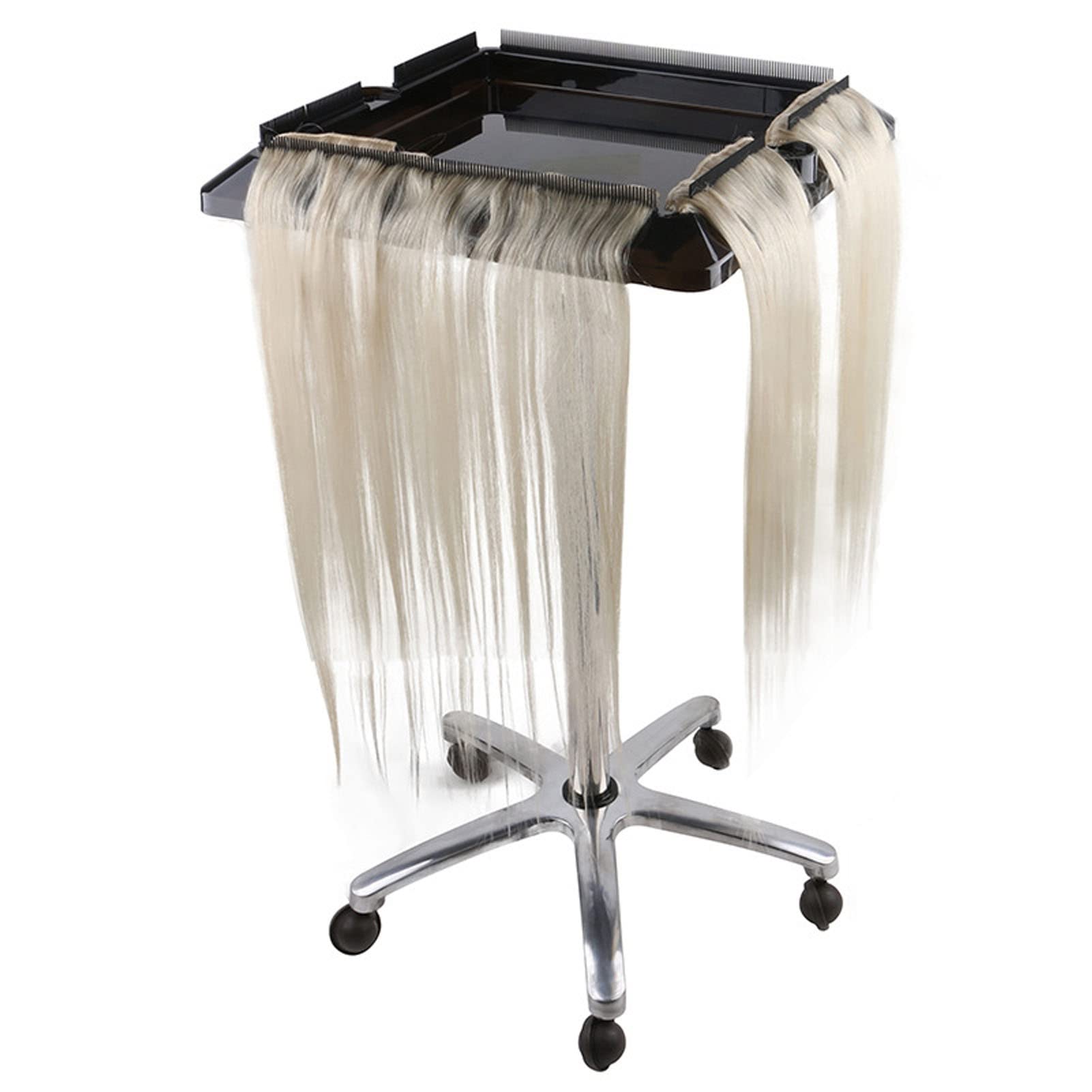 **Adjustable Rolling Salon Tray Cart with Wheels – Hair Extension & Tool Storage Trolley for Hairdressers – Mobile Hair Salon Organizer for Styling, Cutting & Coloring – Perfect for Salons, Barbershops & Home Use**