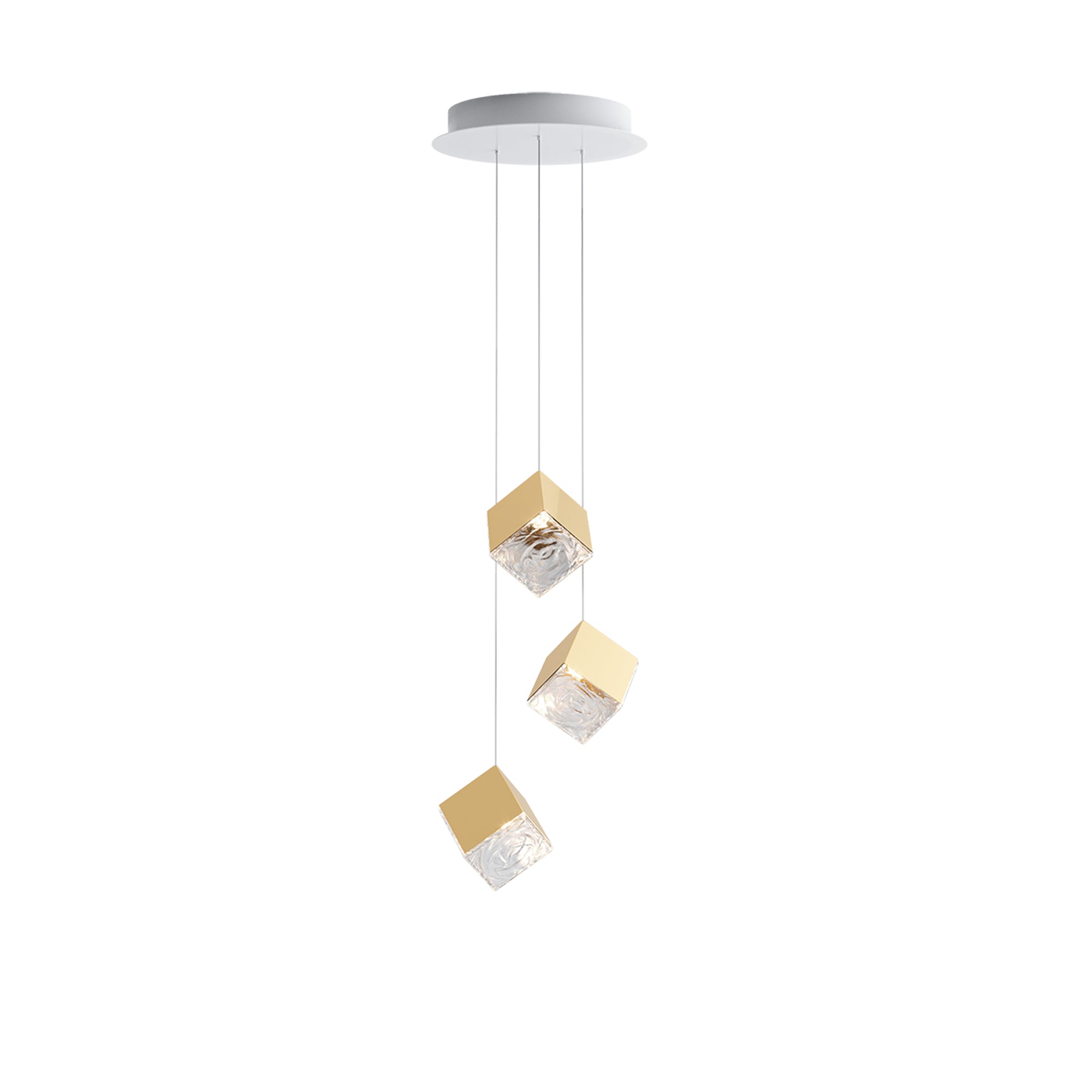 Modern Square Art Glass Chandelier - Elegant Ceiling Light Fixture for Dining Room, Living Room & Bedroom Decor