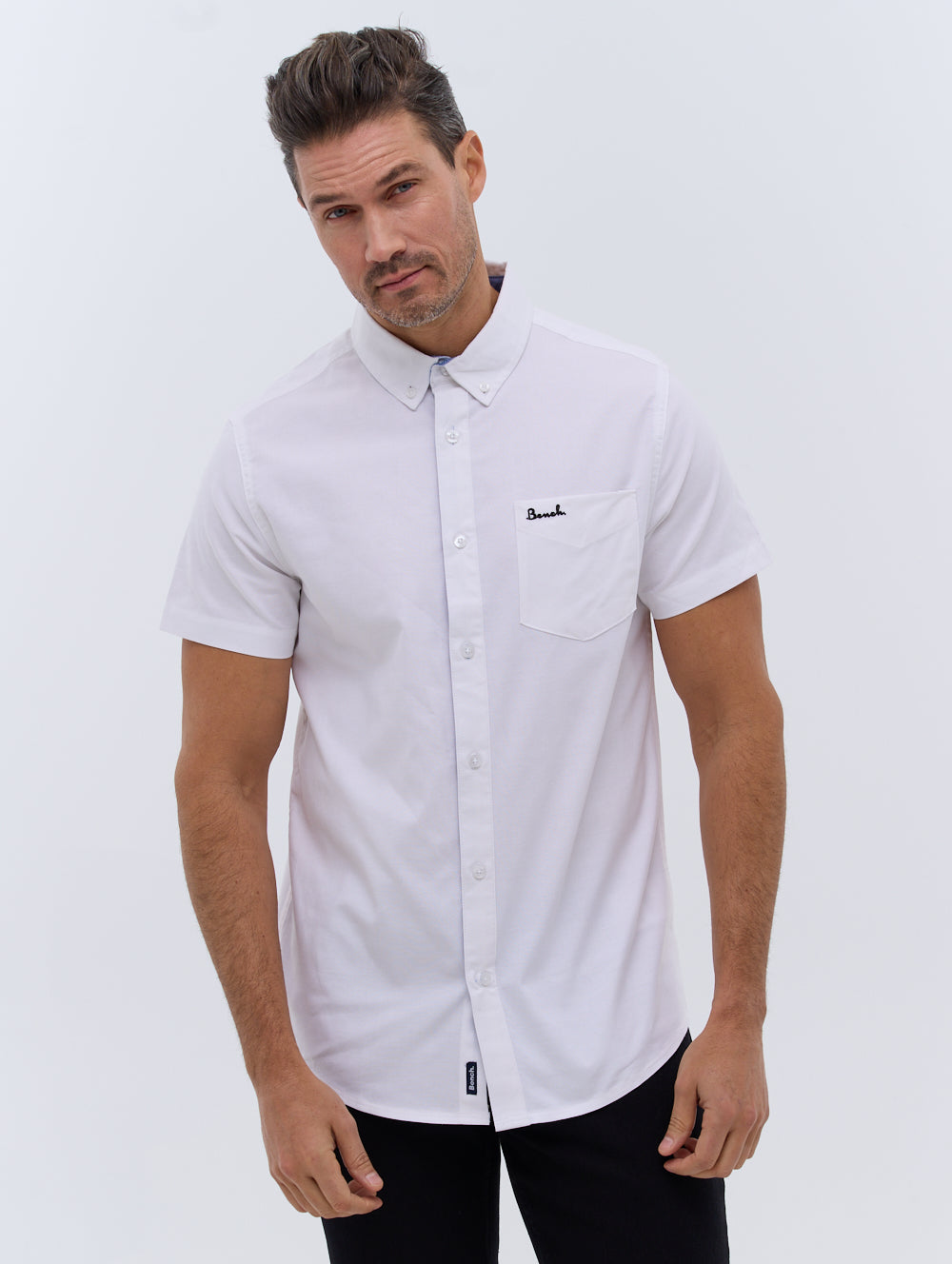 Bowdon Men's Short Sleeve Oxford Shirt - Casual Button Down Shirt for Men - Perfect for Office, Business Casual & Summer Outfits