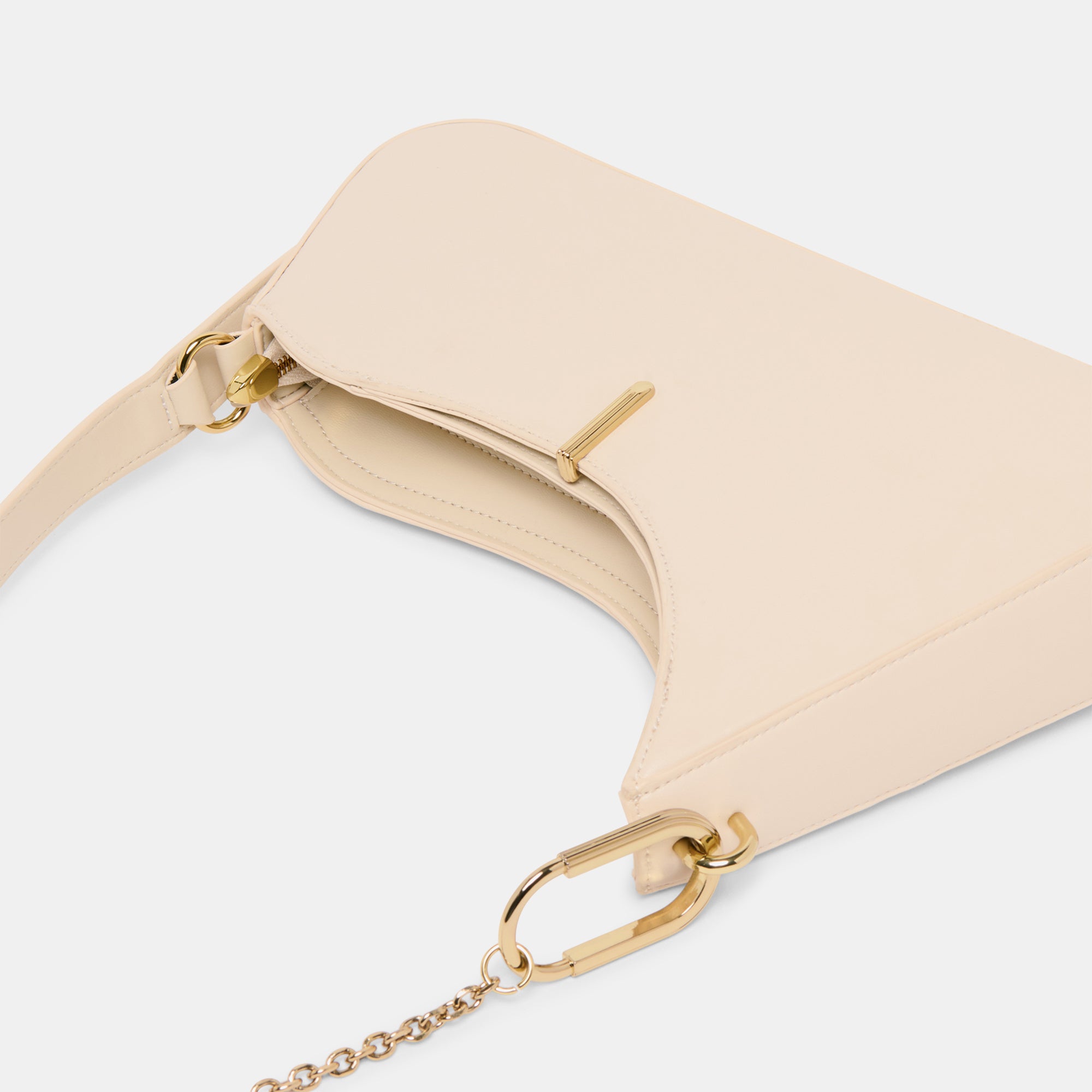 PRYA Genuine Leather Shoulder Bag in Creme - Stylish & Durable Crossbody Purse for Women, Perfect for Work, Travel & Everyday Use