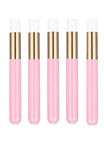 5 Pcs Pink Cosmetic Brushes - Blackhead Remover Tool for Nose & Face Cleaning, Soft Peel Off Brush Set for Lash & Makeup Cleansing | Perfect for Daily Skincare & Spa Routine