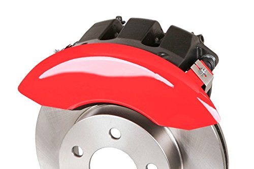 High-Performance MGP Brake Caliper Covers for 2002-2005 Chevrolet Trailblazer & SSR - Front & Rear Set in Vibrant Red - Upgrade Your Ride's Style & Protection