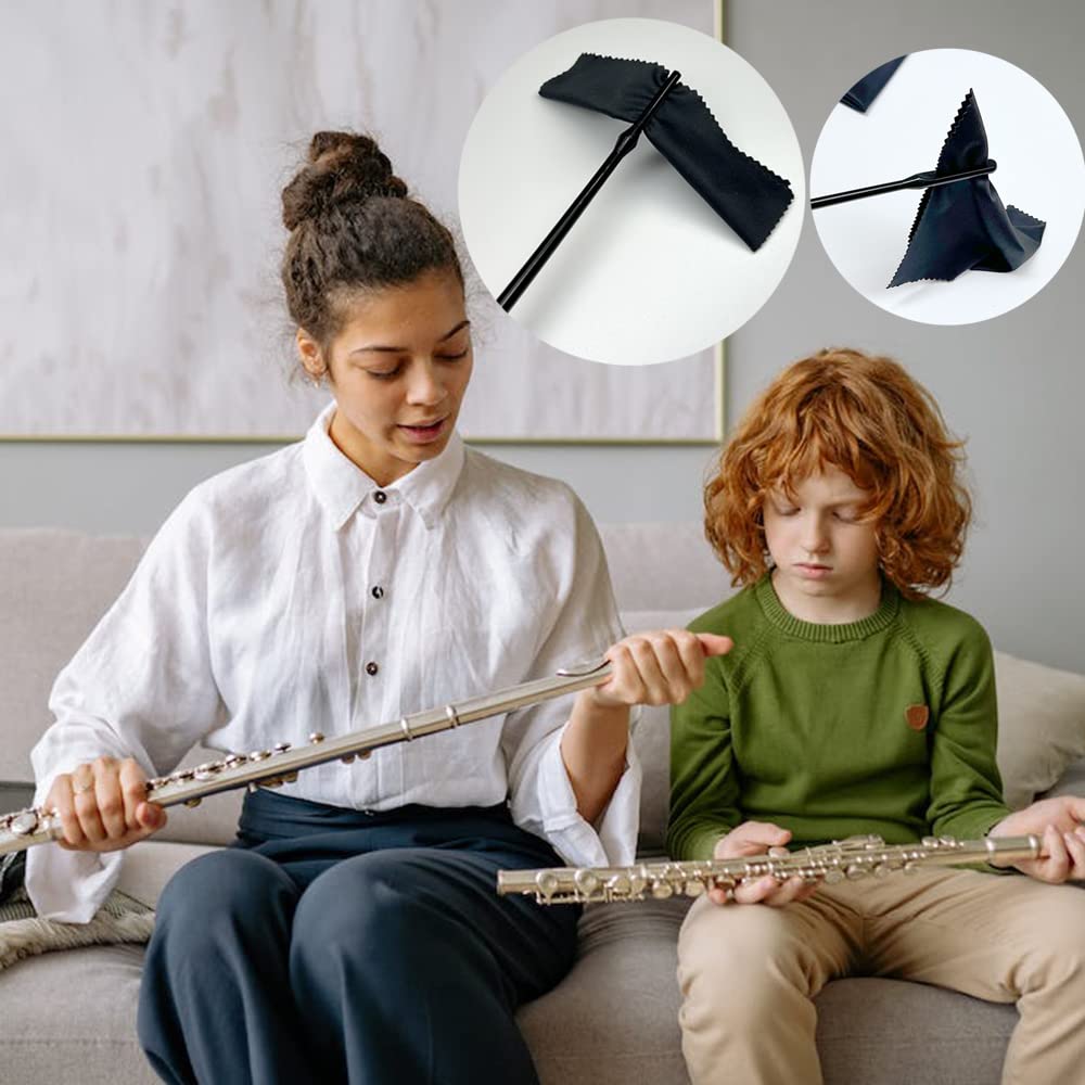 Flute Cleaning Kit with Rod & Cloths for Maintenance | Home & Band Use