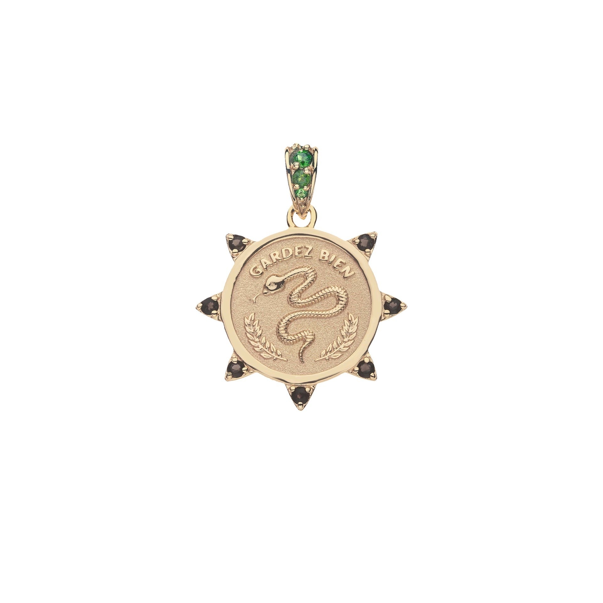 Jane Win PROTECT Petite Embellished Coin Pendant Necklace - Sterling Silver Jewelry for Women, Dainty Layering Necklace for Everyday Wear, Gift for Her | Perfect for Office, Date Night & Special Occasions