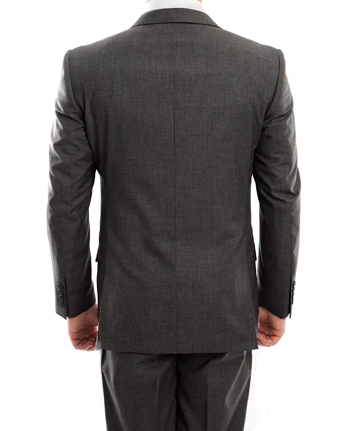 Premium Italian Wool Suit for Men - Modern Fit 2-Piece Business Suit in Dark Gray | Perfect for Weddings, Office & Formal Events