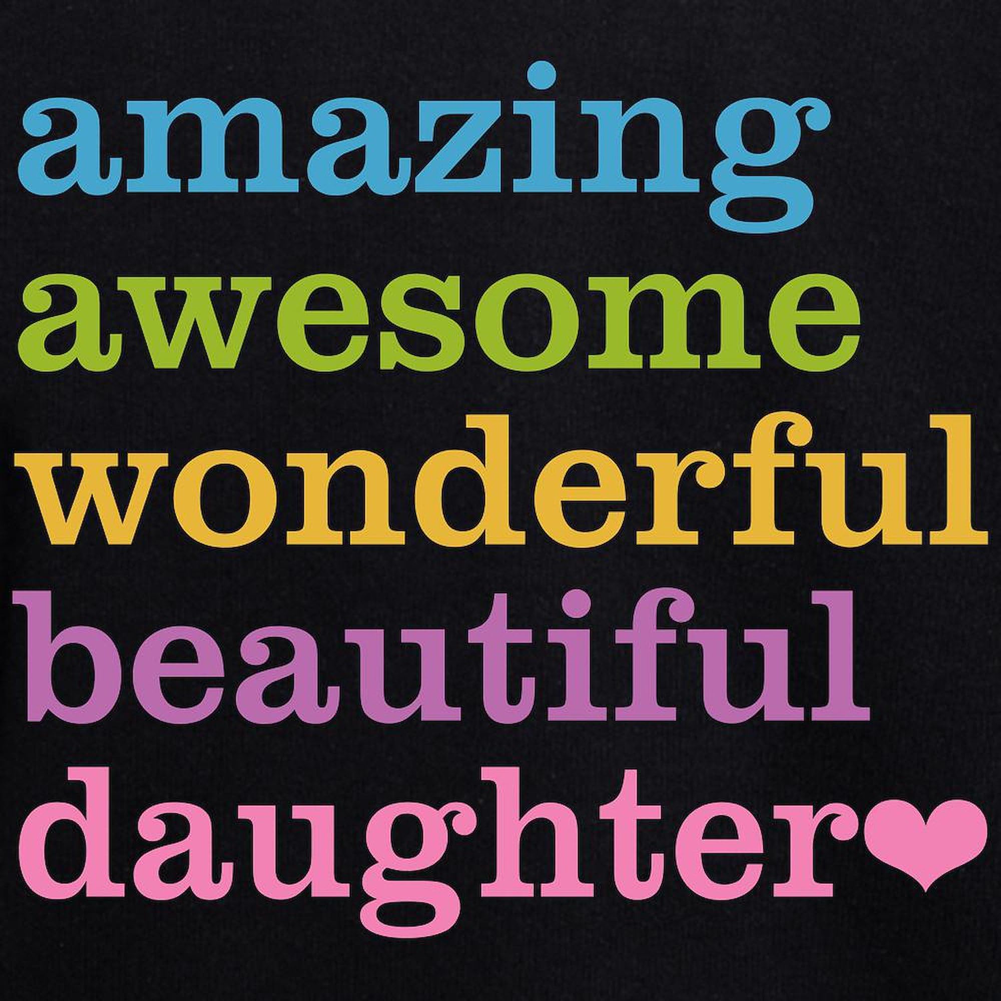 Amazing Daughter Women's Zip Up Hoodie - Soft Fleece Pullover Sweatshirt for Women | Perfect Gift for Daughters, Birthday & Mother's Day | Casual Wear & Family Outfits