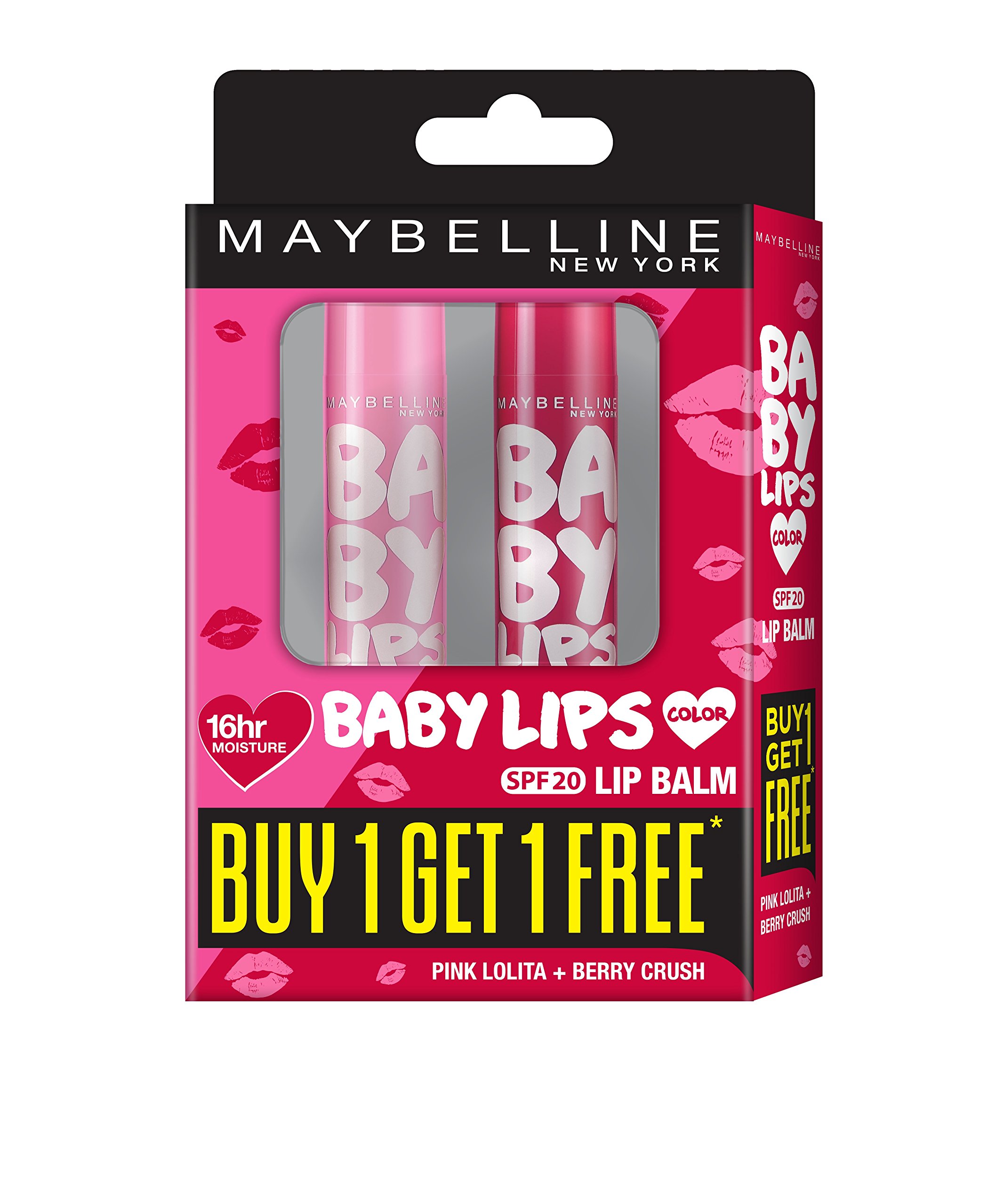 Maybelline Baby Lips Lip Balm - Pink Lolita & Berry Crush, 4g | Moisturizing & Tinted Lip Care for Daily Hydration & Natural Color