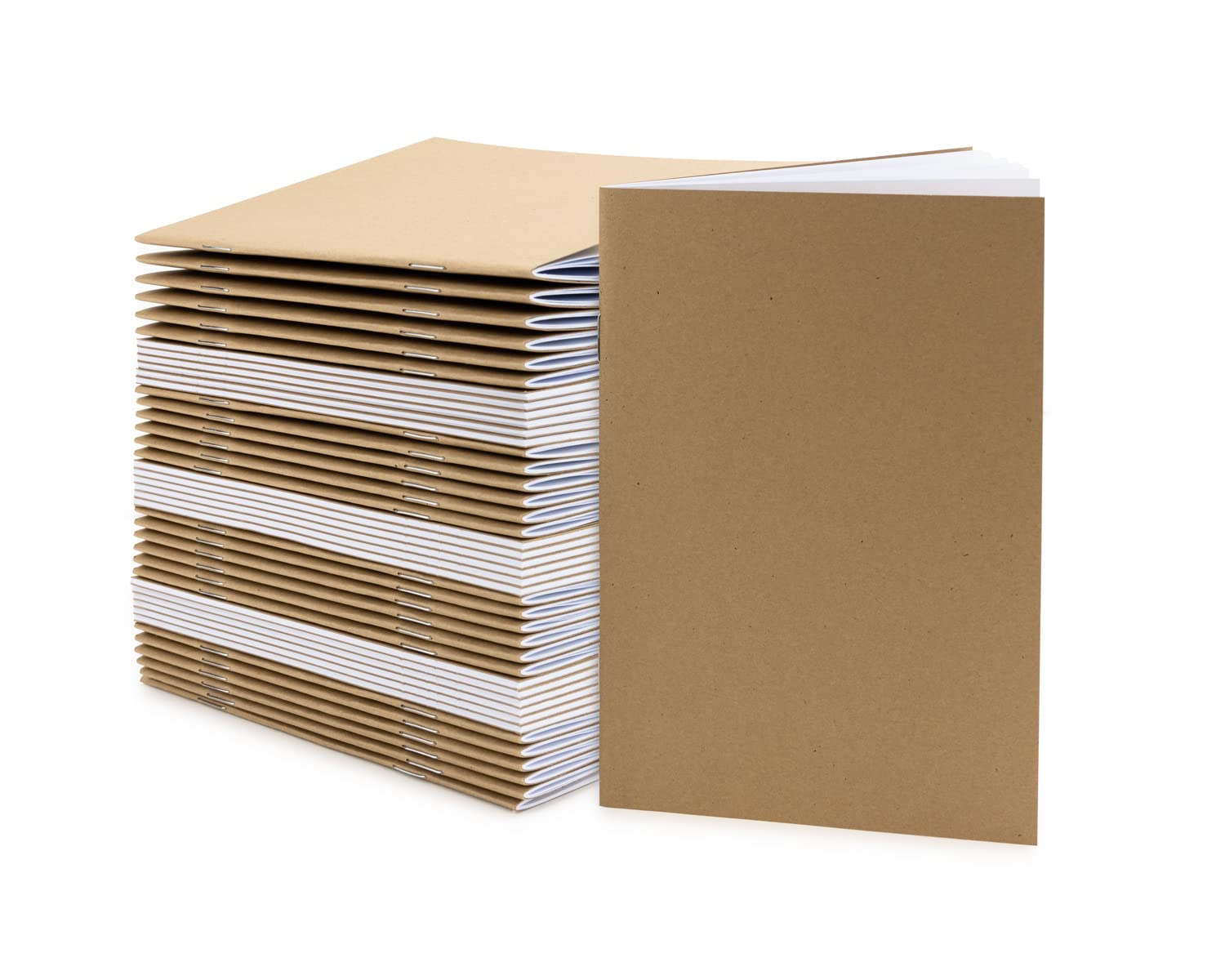 Hygloss Kraft Blank Books 24 Pack - 5.5x8.5in for Journaling & Sketching | Perfect for Art & Writing