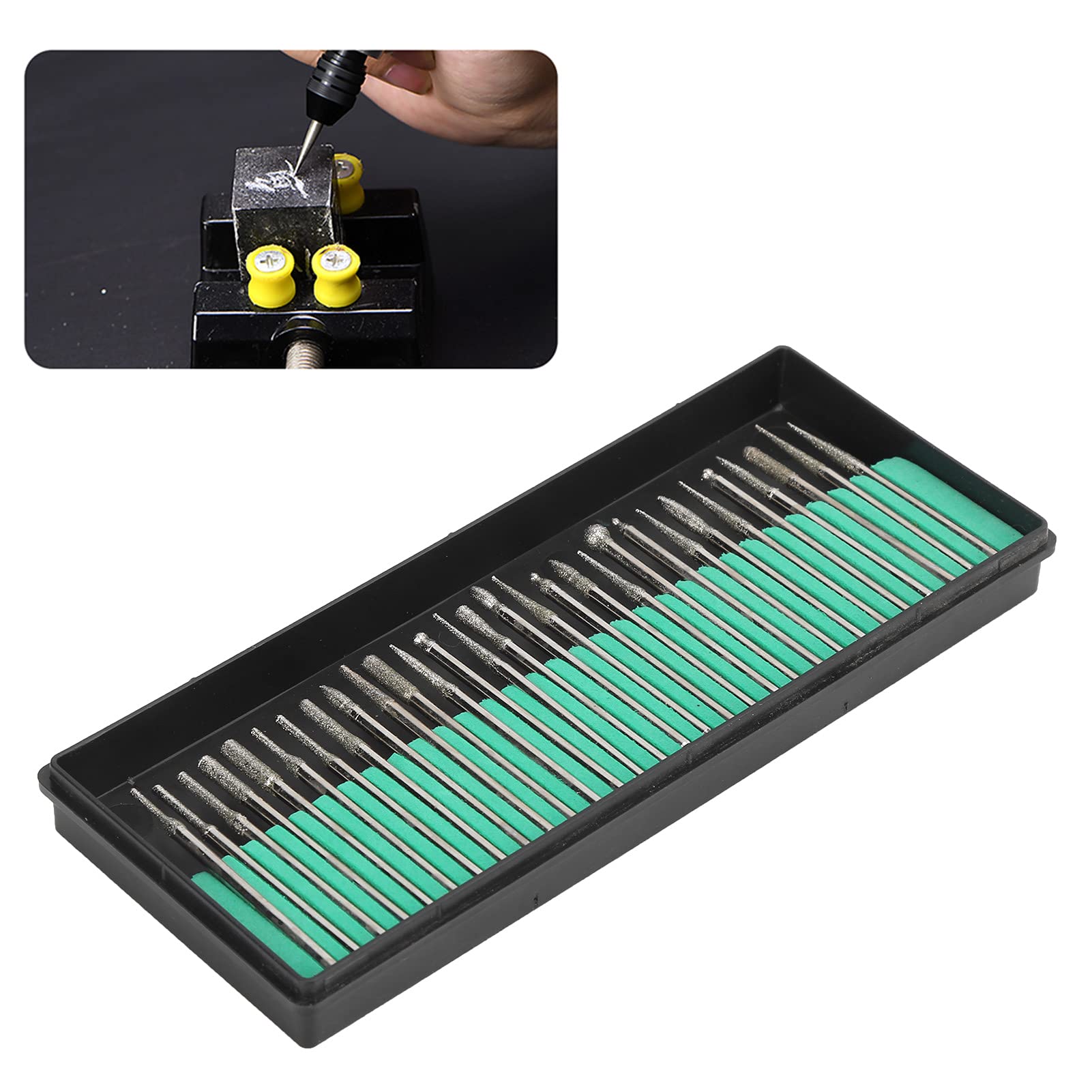 3.0mm Carborundum Grinding Head - Industrial-Grade Abrasive Drill Bit for Electric & Pneumatic Grinders | Perfect for Metal Polishing, Rust Removal & Surface Grinding in Workshops & Factories