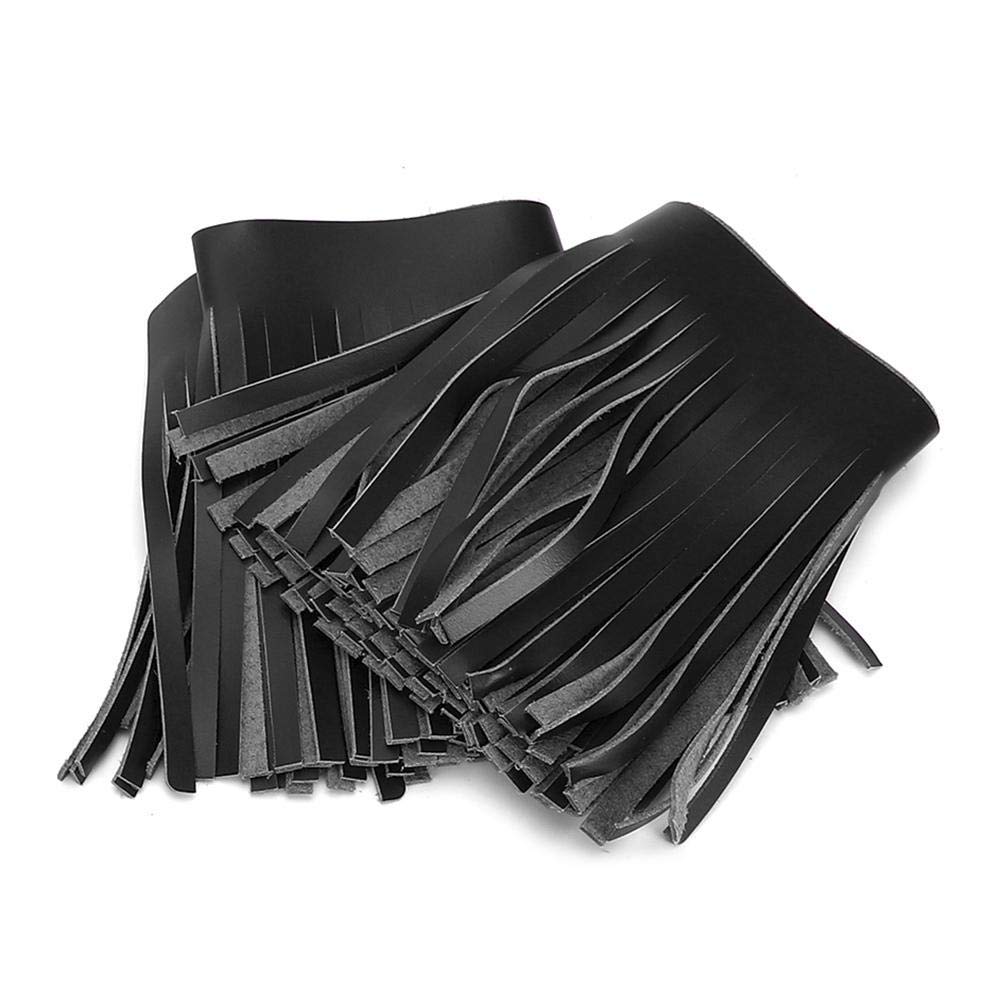 Motorcycle Saddlebag Fringe - 2pcs Retro Leather Fringe for Bike Bags | Riding Style Upgrade