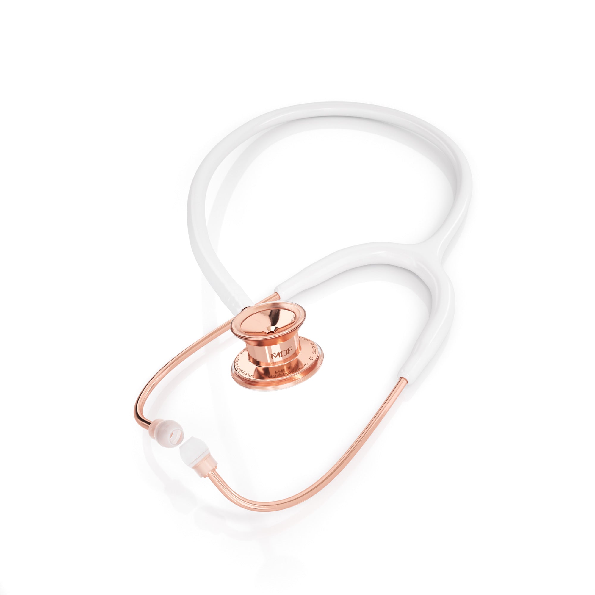MD One® Pediatric Stethoscope - White & Rose Gold | Lightweight Child Stethoscope for Doctors, Nurses & Medical Students | Ideal for Pediatric Checkups, School Physicals & Home Use