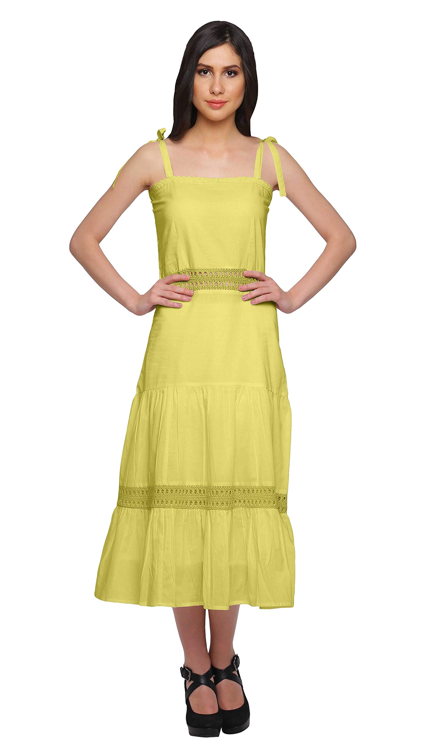 Stylish Moomaya Women's Plus Size Sleeveless Shoulder Strap Casual Dresses - Perfect for Summer Outings, Beach Vacations & Date Nights