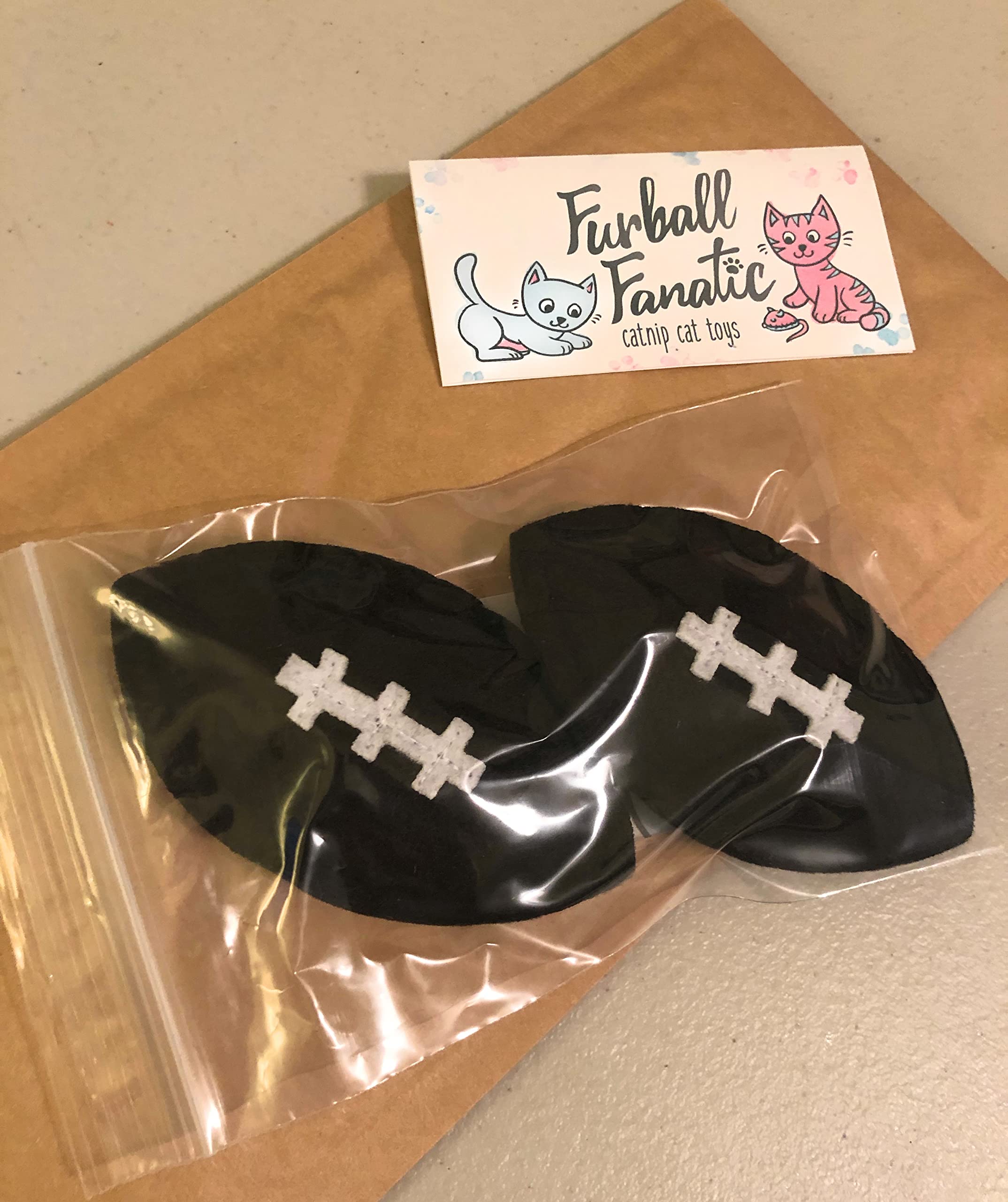 Organic Catnip Football Cat Toys - 2 Pack Fun Interactive Play Toys for Kittens & Adult Cats - Perfect for Indoor Play, Training & Bonding Time