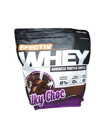 Efectiv Nutrition Whey Protein Powder - Milky Chocolate Flavor, 2000g for Muscle Recovery & Post-Workout Shakes | Ideal for Gym, Fitness & Weight Loss