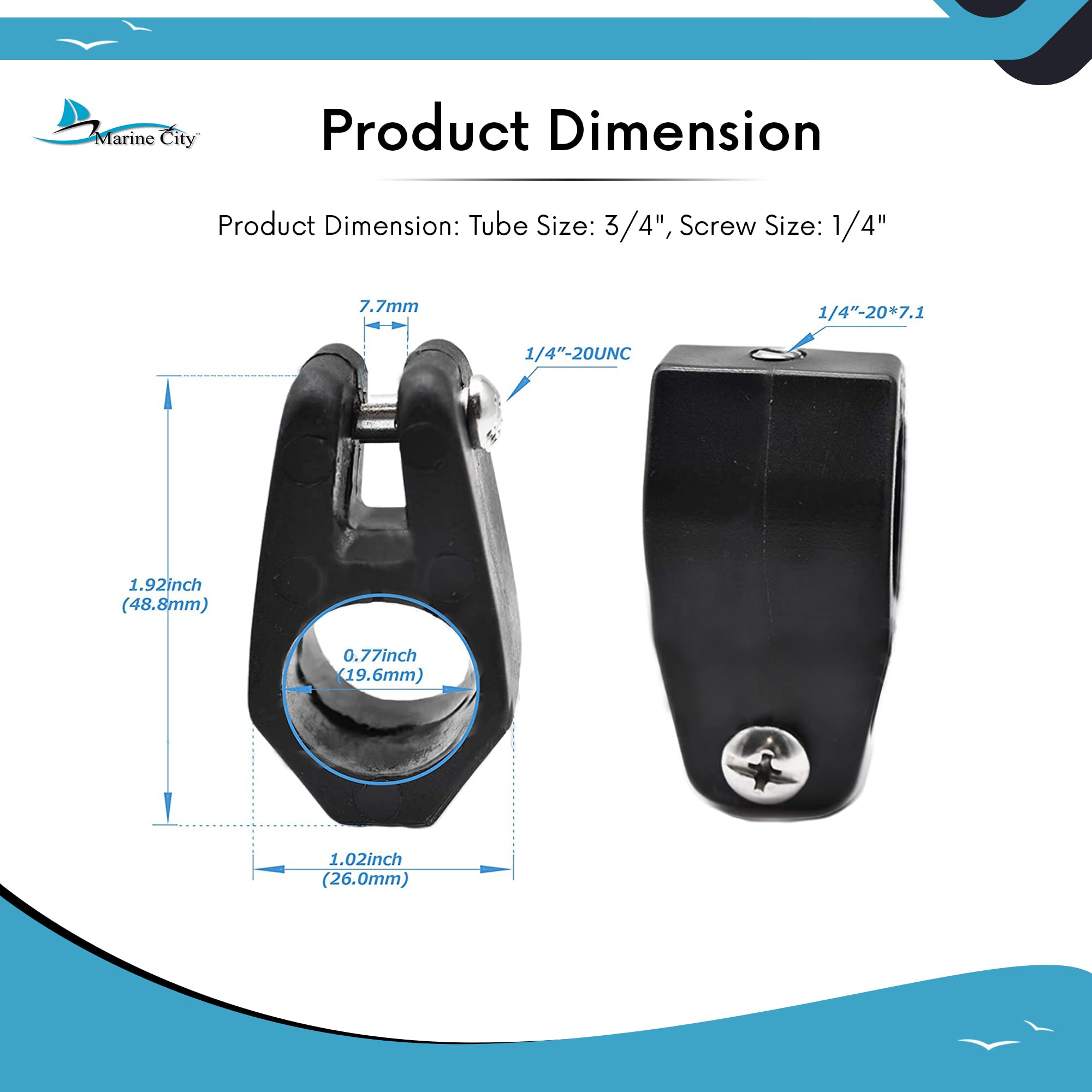 Durable Nylon Boat Jaw Slide Fittings - Marine Hardware for Boats & Yachts - Perfect for Deck Accessories