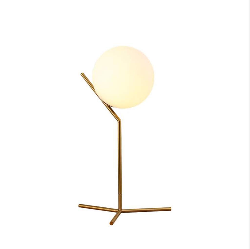 BAIHOGI Modern Glass Table Lamp - Eye Protection Bedside Lamp for Bedroom, Study & Living Room - Adjustable Night Light with Metallic Finish (Perfect for Reading, Relaxing & Decor)