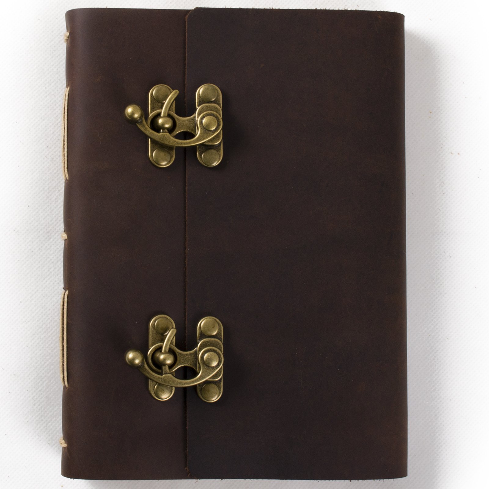 Handmade Ancicraft Leather Journal with Clasp Lock - A5 Lined Craft Paper Diary Notebook for Writing & Sketching - Perfect Gift Box Included (Ideal for Travel, Journaling & Creative Projects)