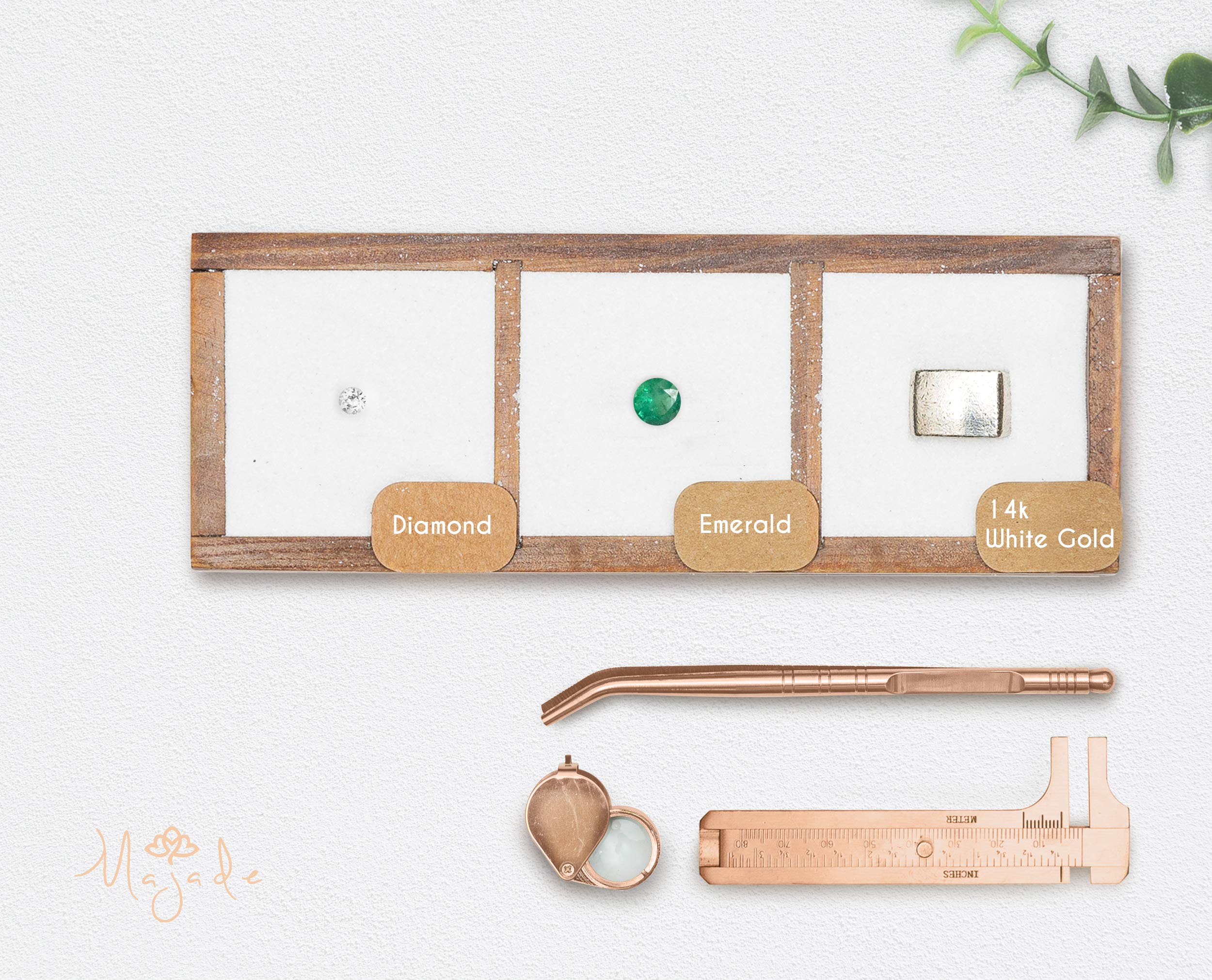 Emerald Diamond Pendant Necklace - Dainty Layering Chain for Women - Minimalist May Birthstone Jewelry - Everyday Elegant Necklace for Gifts, Anniversaries & Special Occasions