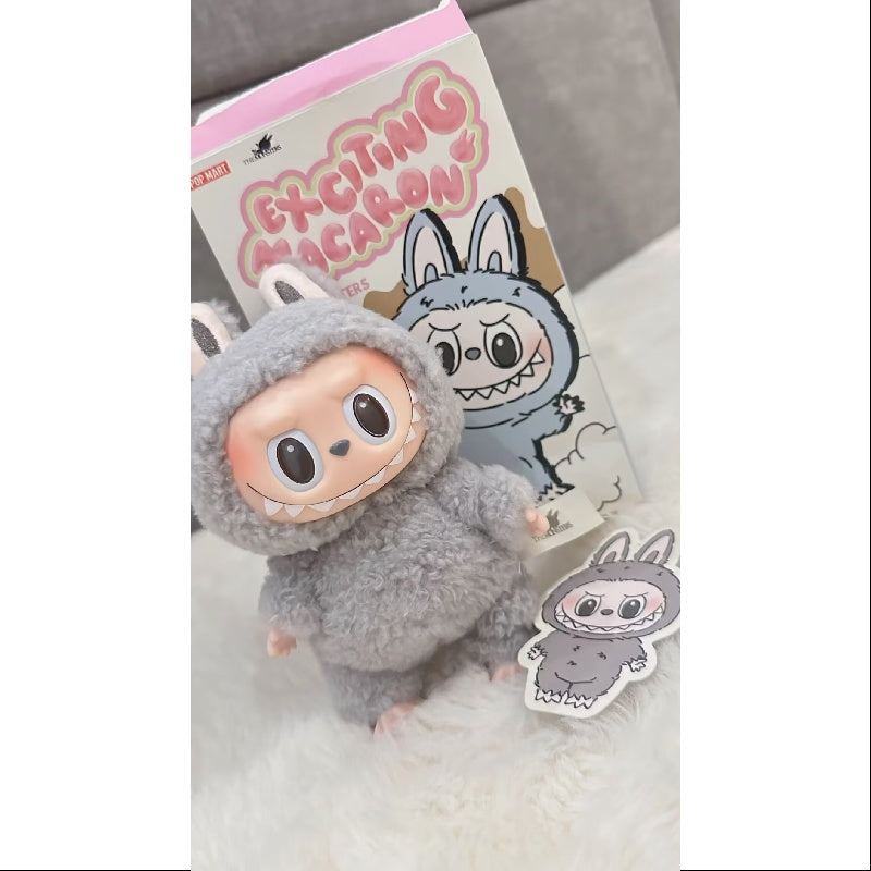 Labubu The Monsters Exciting Macaron Vinyl Figure - Sesame Bean Collectible Toy for Anime Fans | Perfect for Display, Gifts & Pop Culture Collections