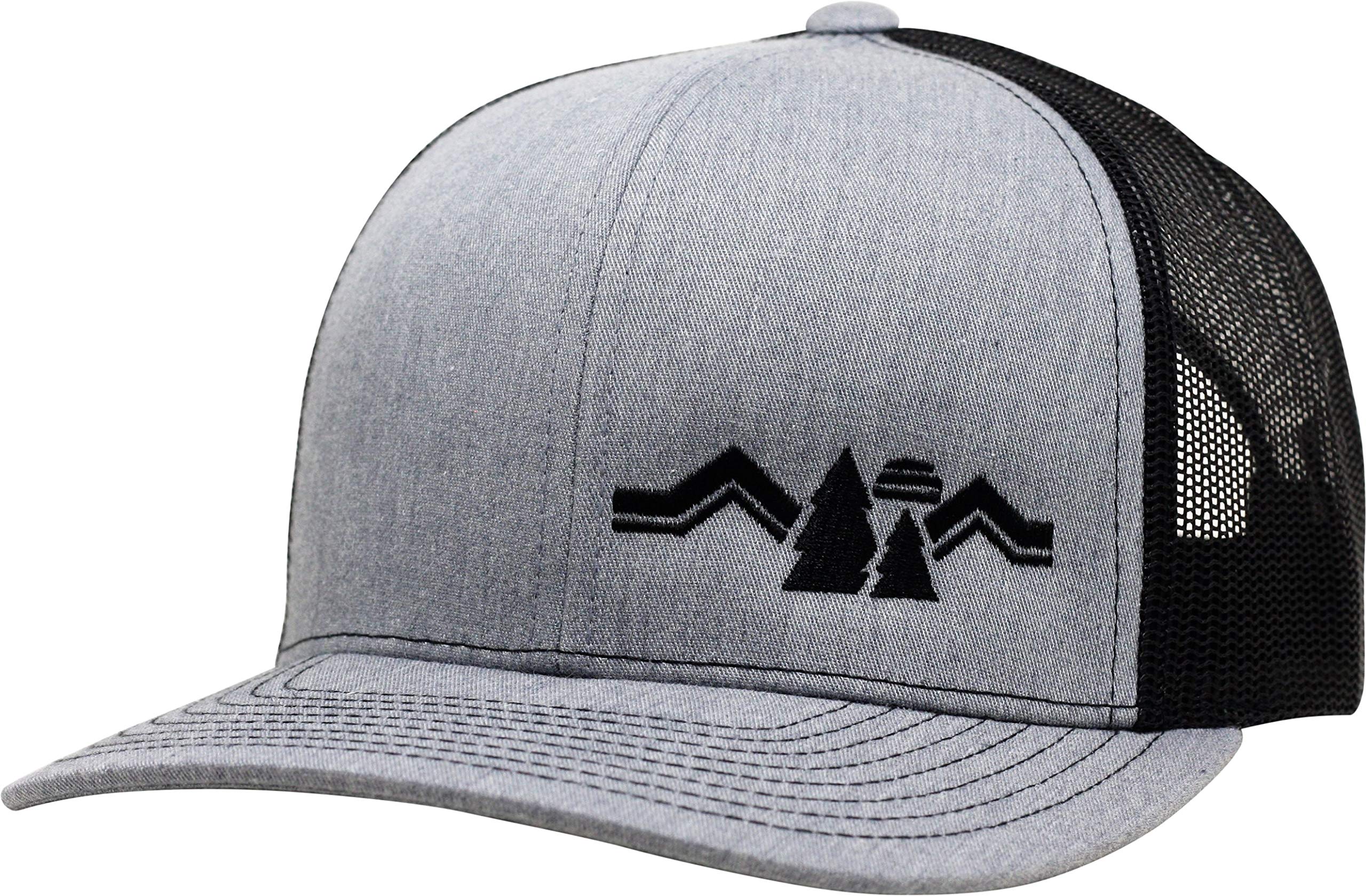 LINDO Trucker Hat for Men & Women - Stylish Adjustable Baseball Cap with Mountain Design - Perfect for Hiking, Camping & Outdoor Adventures
