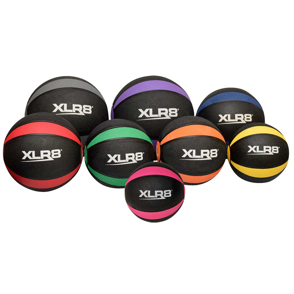 XLR8 Mixed Medicine Ball Studio Set - 5lb to 20lb Weighted Exercise Balls for CrossFit, HIIT, Strength Training & Home Gym Workouts - Perfect for Fitness, Yoga, and Functional Training