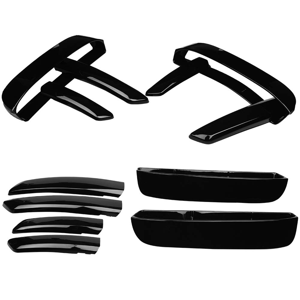 Fog Light Trim - Front Fog Lamp Cover with Lightweight Piano Black Design, Self-Adhesive Car Accessory for Vehicle Decoration | Perfect for Car Customization & Style Upgrade