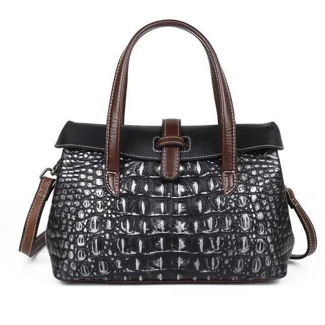Luxury Embossed Leather Handbag for Women - Elegant Designer Purse for Work, Party & Evening Events