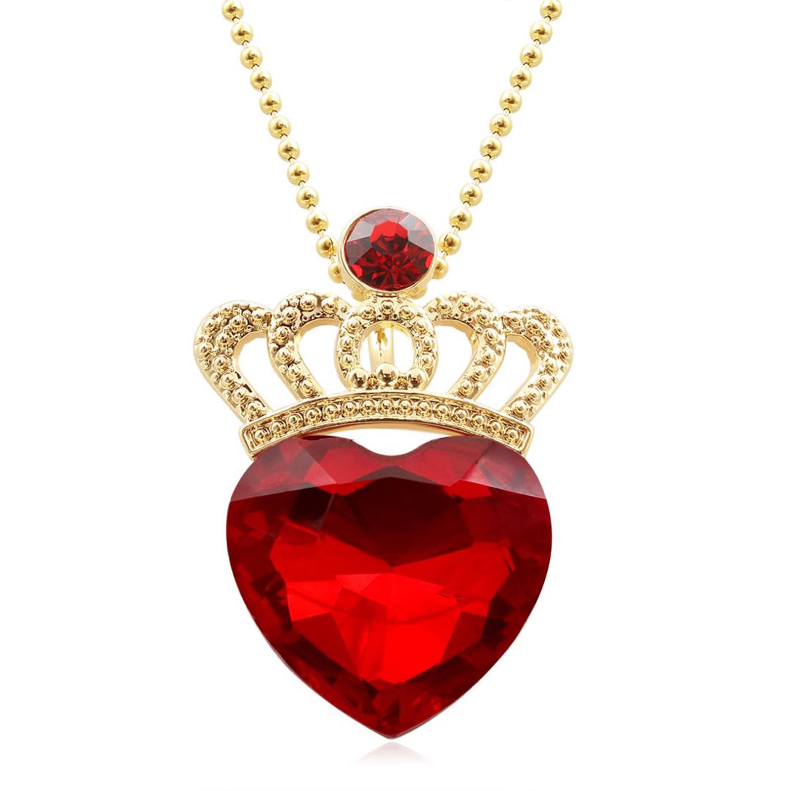 Descendants 4 Red Heart Crown Jewelry Set - Evie Costume Accessory for Halloween, Cosplay & Dress Up | Perfect for Teens, Halloween Parties & Disney Themed Events