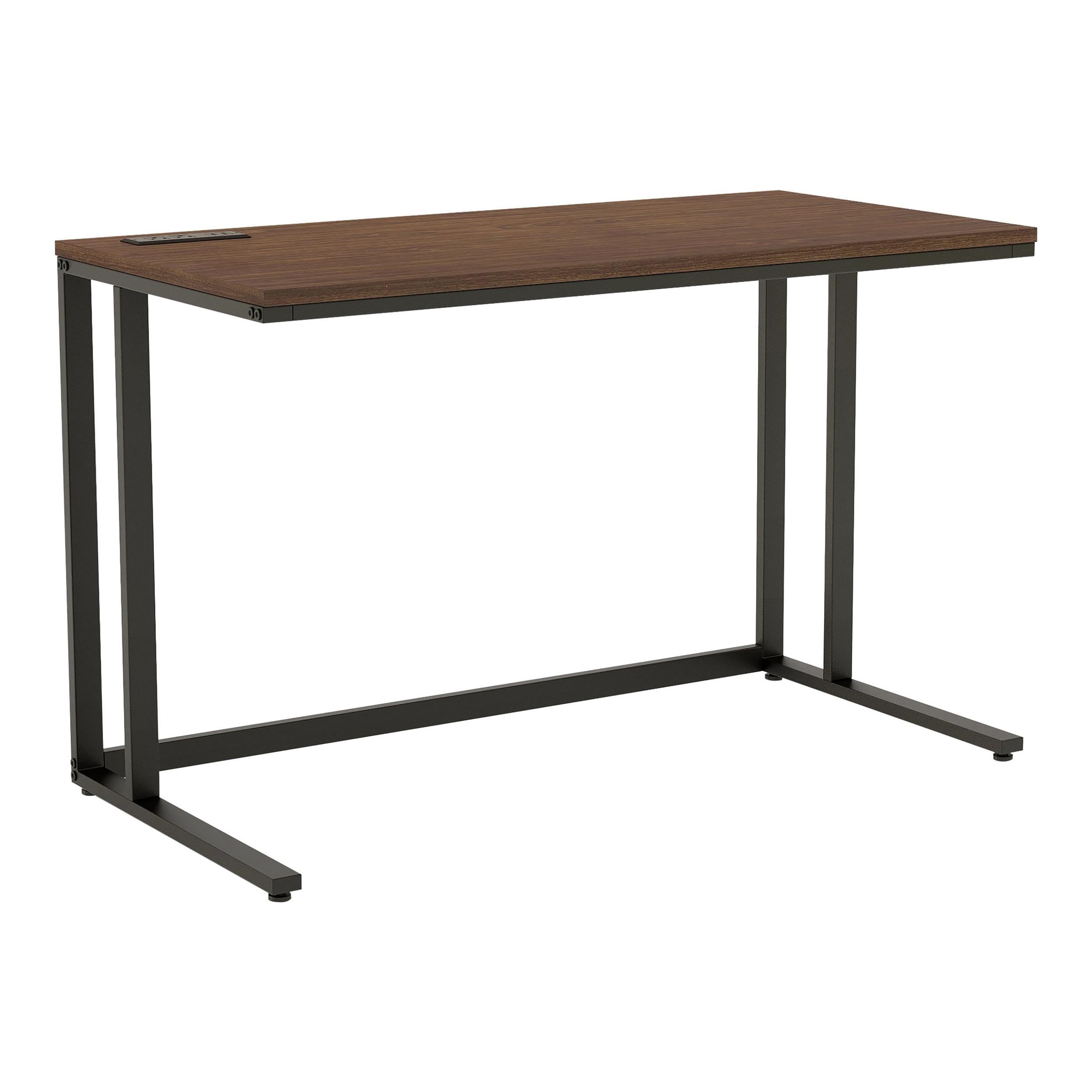 Furniture of America Nillaine Black Wood Writing Desk with USB Port - Perfect for Home Office, Study Room & Small Spaces