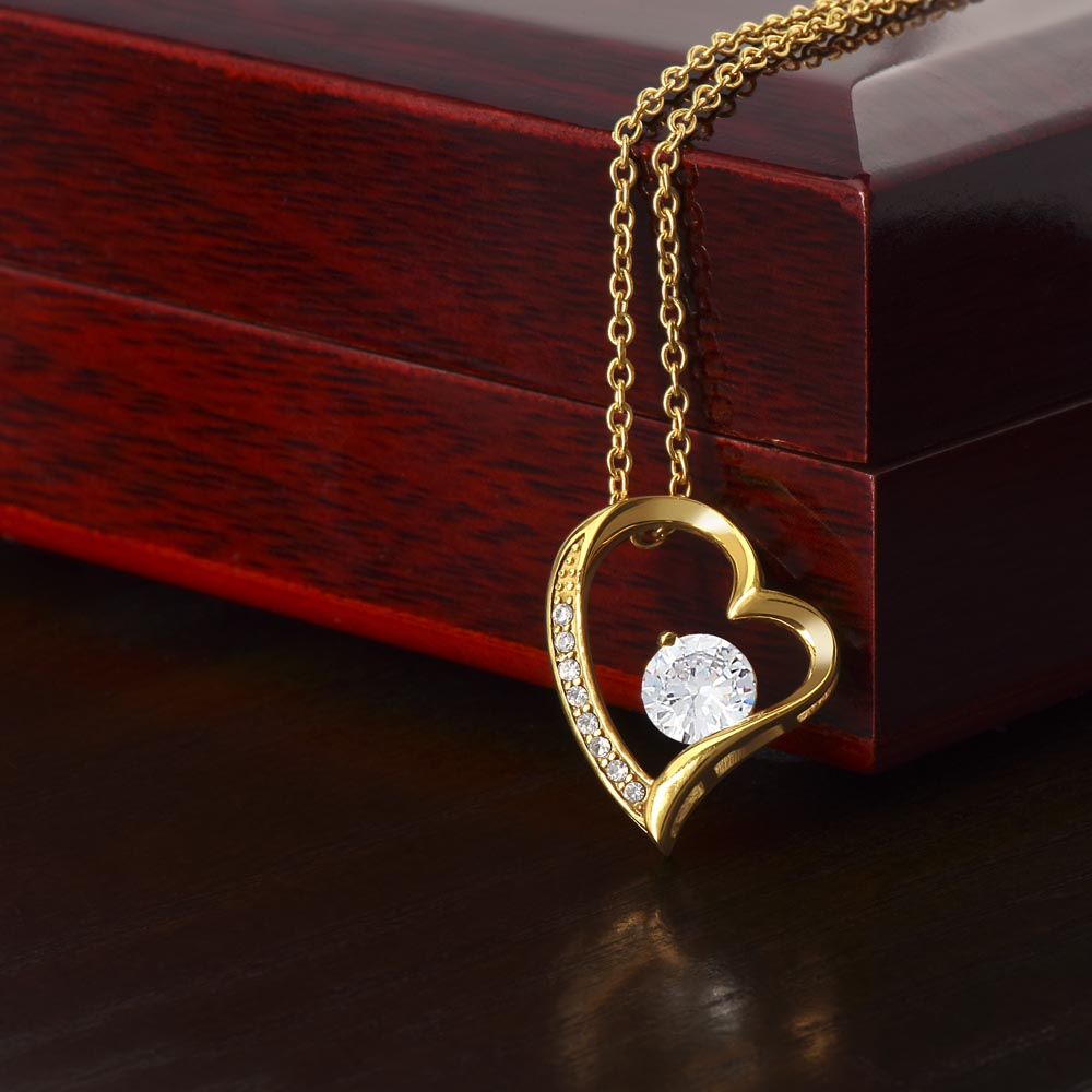 Beautiful Jewelry Necklace for Daughter - Thoughtful Gift from Mom in White or Yellow Gold Finish - Perfect for Birthdays, Graduation & Special Occasions