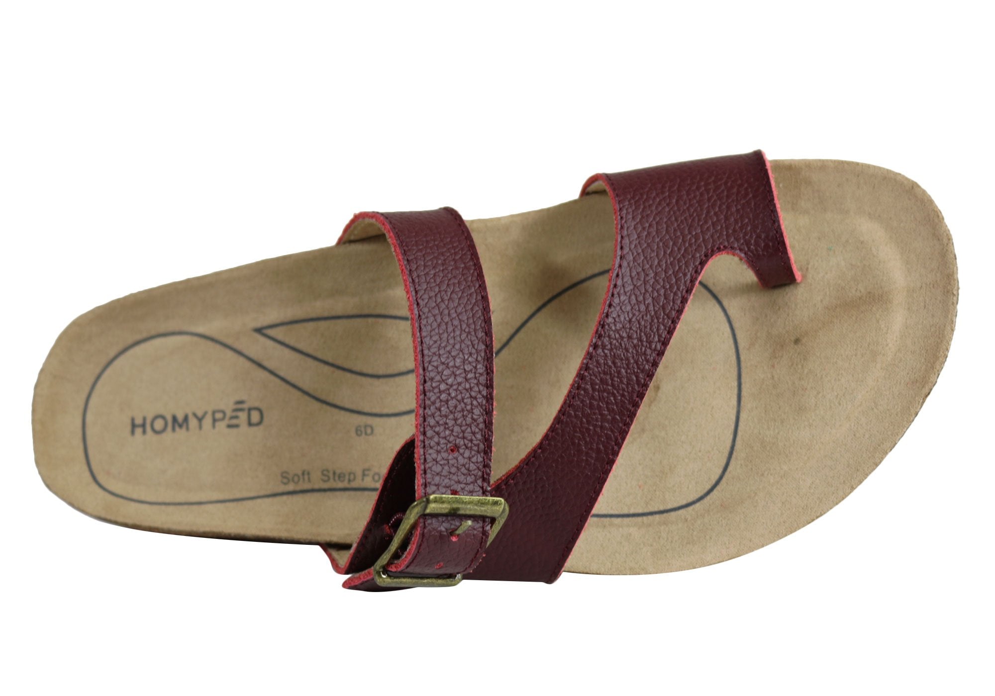 Women's Comfortable Supportive Leather Wide Fit Thongs - Homyped Rain Sandals for Walking, Travel & Everyday Wear