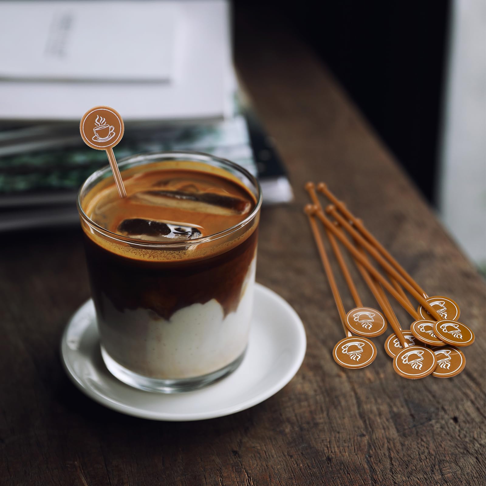 30 Pcs Plastic Coffee Stir Sticks - Reusable Cocktail Swizzle Stirrers for Coffee, Tea & Drinks - Perfect for Weddings, Parties, Bars & Home Use