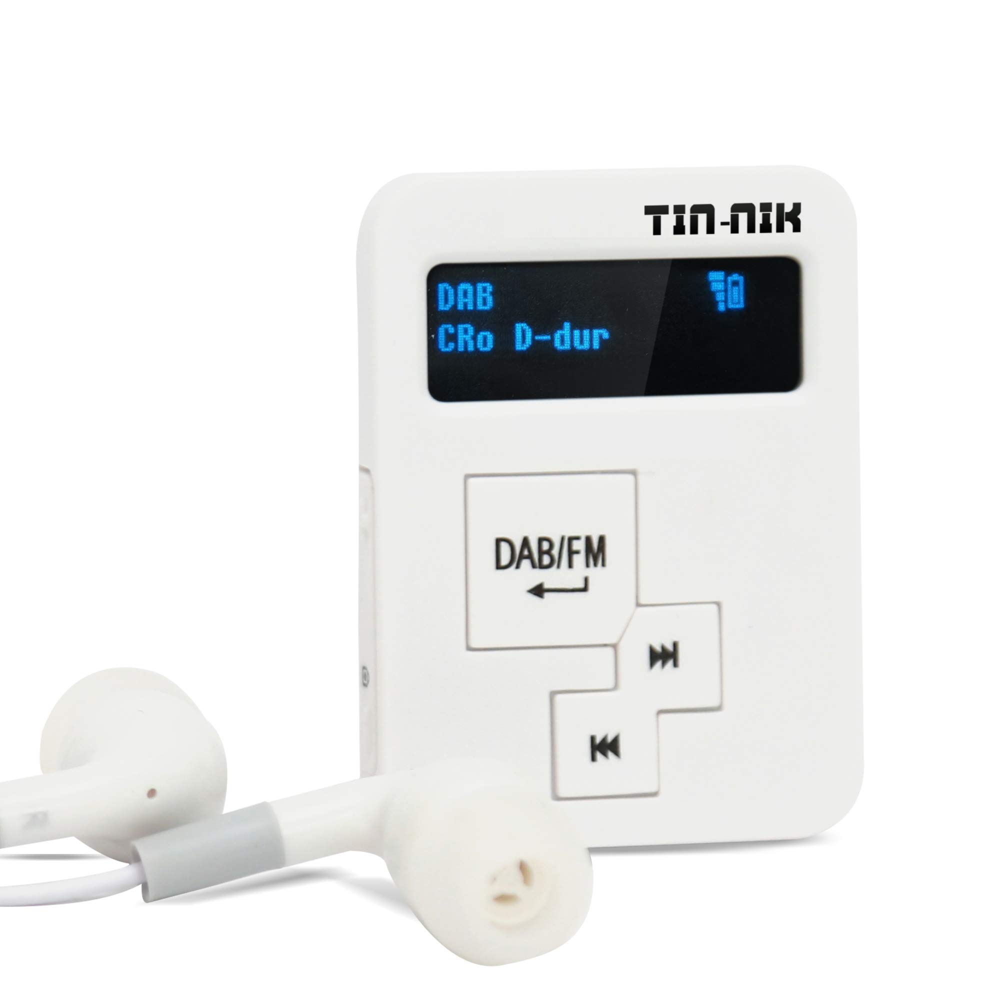 Portable DAB/DAB+/FM Digital Radio with Rechargeable Battery, OLED Display & Earphones - Compact Personal Radio for Sports, Running, Walking, Jogging, Cycling & Outdoor Activities | Perfect for Commuting, Travel & Emergency Use