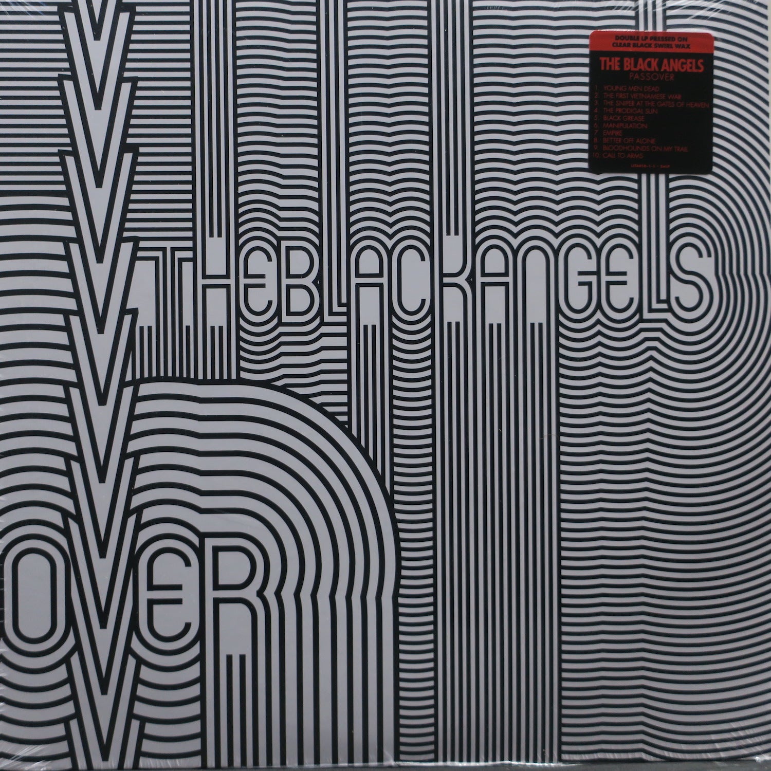 BLACK ANGELS 'Passover' CLEAR/BLACK SWIRL Vinyl 2LP Record - Limited Edition Psychedelic Rock Album for Music Collectors & Audiophiles - Perfect for Home Listening, Gifts & Vinyl Collections