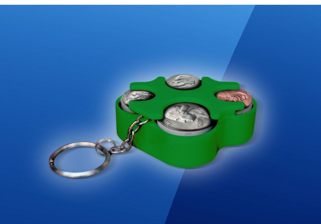 Elegant Comfort Keychain Coin Holder Organizer - Assorted Colors (Green) | Perfect for Keys, Coins, Cards & Small Essentials | Ideal for Travel, Office & Daily Use