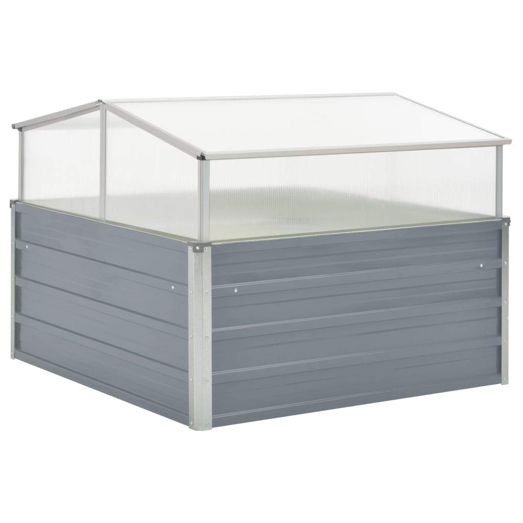 FAMIROSA 39.4x39.4x33.5 Inch Galvanized Steel Greenhouse Kit - Durable Walk-in Plant House for Outdoor Gardening, Backyard Vegetables & Flower Growing