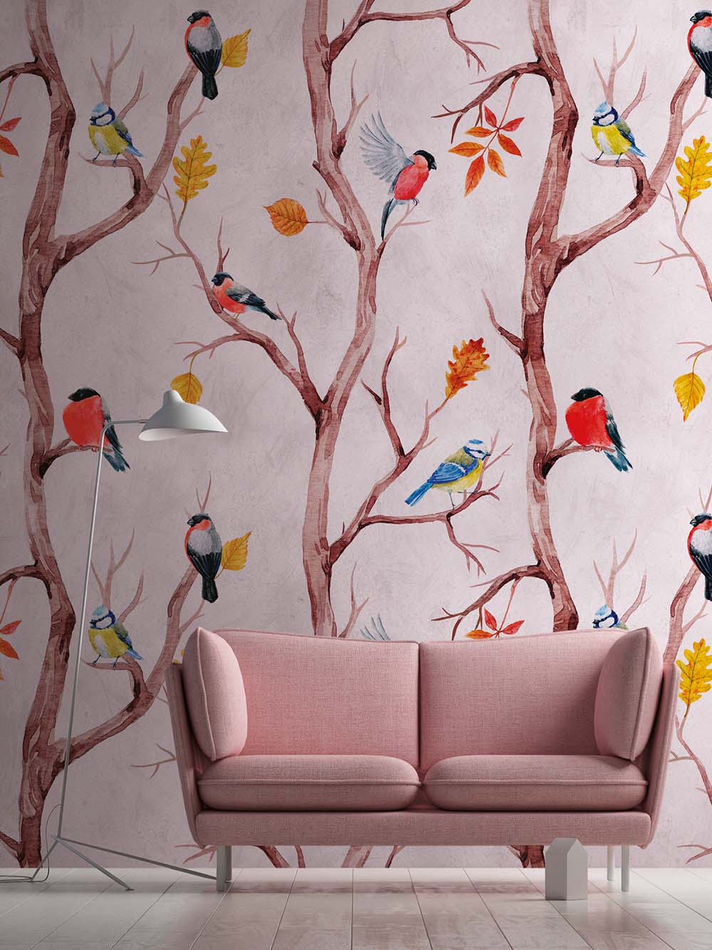 Birds on Branches Wall Art - Handmade Nature-Themed Home Decor for Living Room, Bedroom & Office - Perfect for Boho, Farmhouse & Modern Interior Design