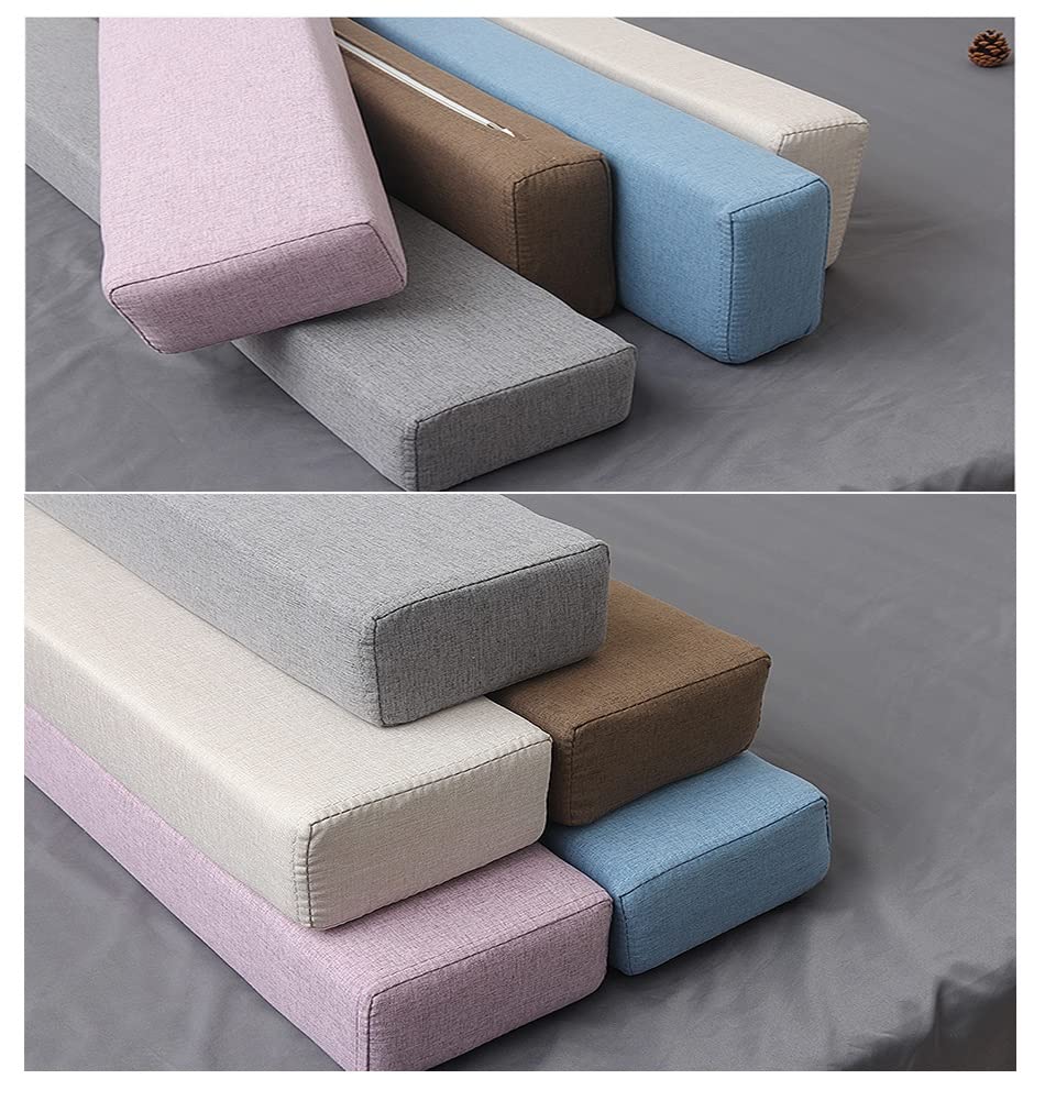 Bed Gap Filler Pillow - 20x12x180cm Sofa & Mattress Wedge Support - Blue Bolster Pillow to Close Gaps Between Bed, Wall & Headboard - Perfect for Back Support, Comfort & Preventing Items from Falling - Ideal for Home, Dorm & Hotel Use