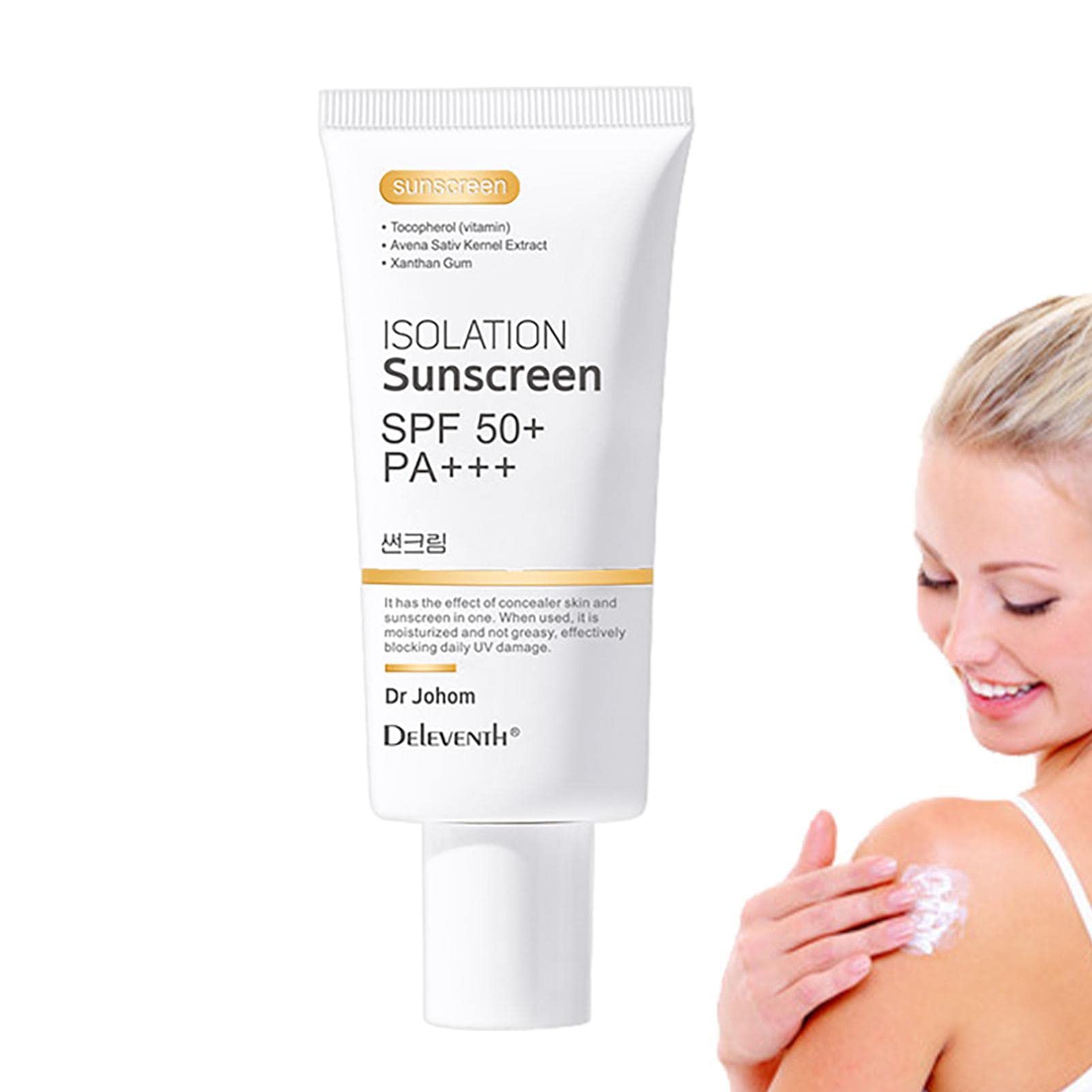 Geteawily SPF50+ PA+++ Face & Body Sunscreen Lotion - Non-Comedogenic, Portable Sun Protection for Outdoor Activities, Travel & Daily Use