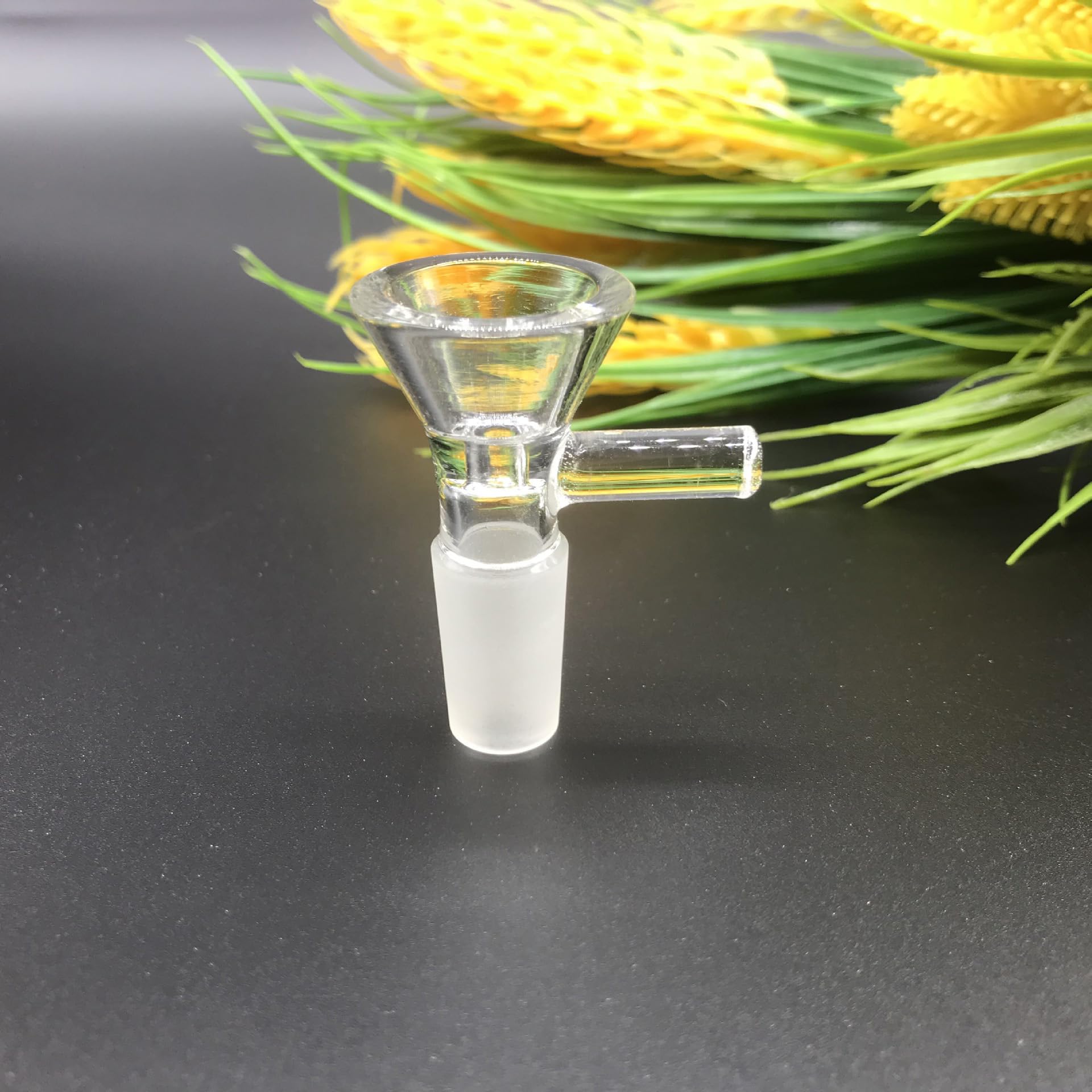 8Pcs Glass Funnel Set with 2Pcs Cleaning Brushes - 14mm Small Glass Funnel with Handle for Kitchen, Lab, Bar - Easy to Clean & Portable Multi-Purpose Funnel for Liquids, Oils, Spices - Perfect for Home Cooking, Cocktail Making & DIY Projects