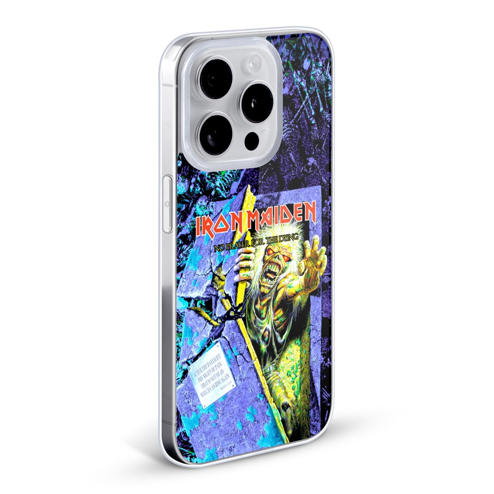 Official Iron Maiden No Prayer Album Cover Soft Gel Case for iPhone 12 Pro Max - Licensed Music Accessory for Fans, Concert Merch & Rock Band Collectors - Perfect for Daily Use, Concerts & Music Events
