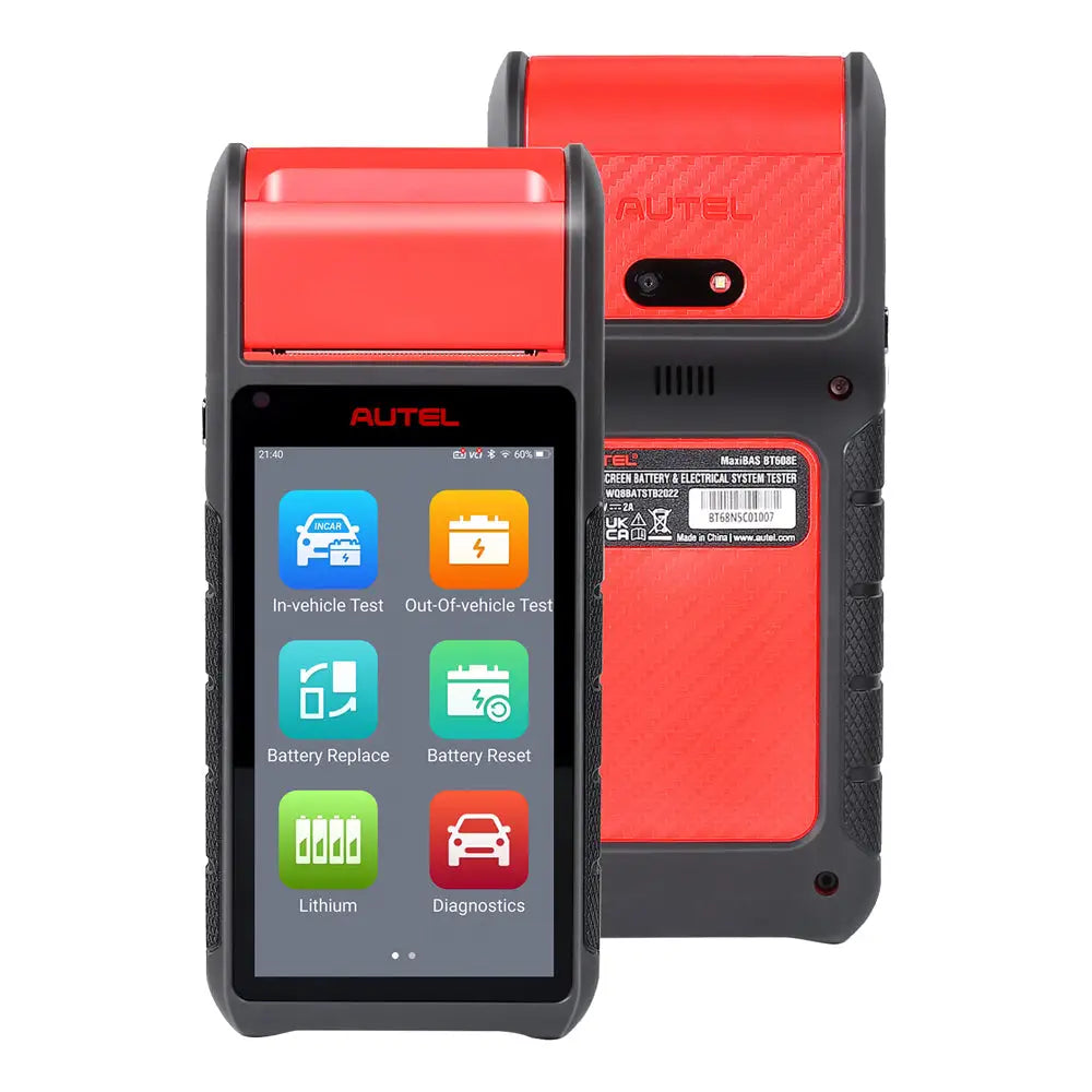 Autel MaxiBAS BT608 Professional Car Battery & Electrical System Tester Kit with Touchscreen Display - Diagnose Battery Health, Alternator, Starter for Cars, Trucks, SUVs - Perfect for Mechanics & DIY Auto Repair
