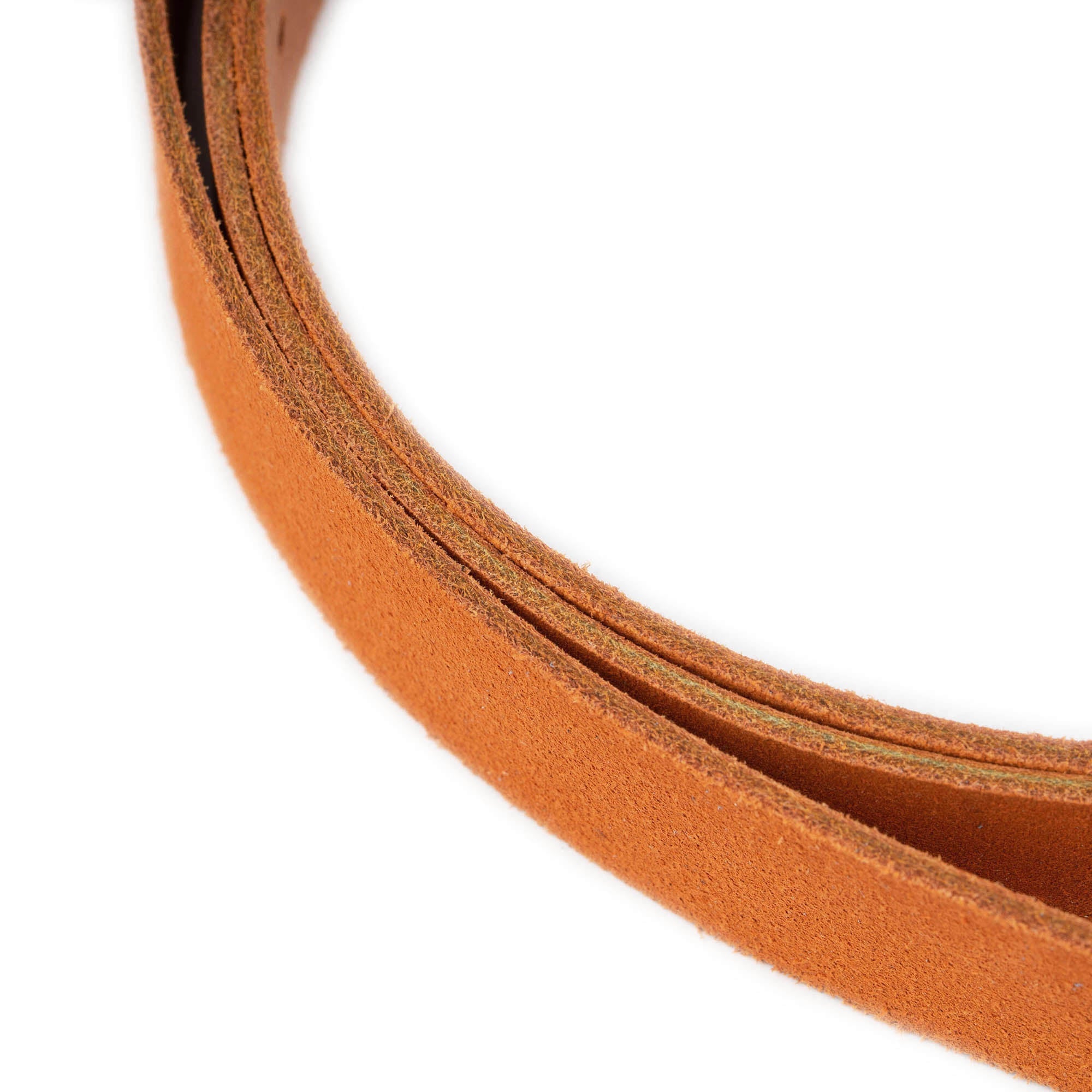2.5 cm Orange Suede Leather Belt Replacement Strap for Dunhill Buckles - Women's Fashion Accessory for Casual & Office Outfits