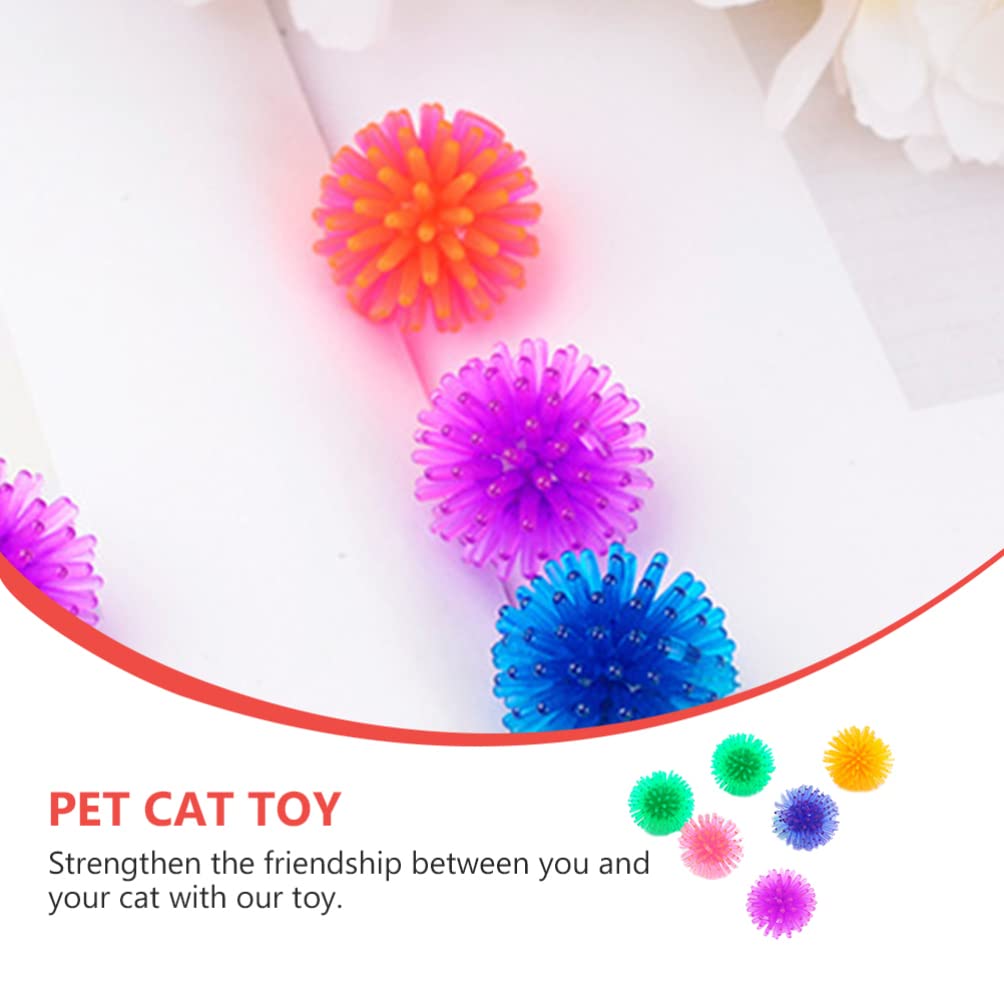 5pcs Cat Prickly Ball Toy - Interactive Teaser Toys for Kittens & Adult Cats - Fun Thorn Balls for Playtime, Exercise & Bonding (Great for Indoor Play & Stress Relief)