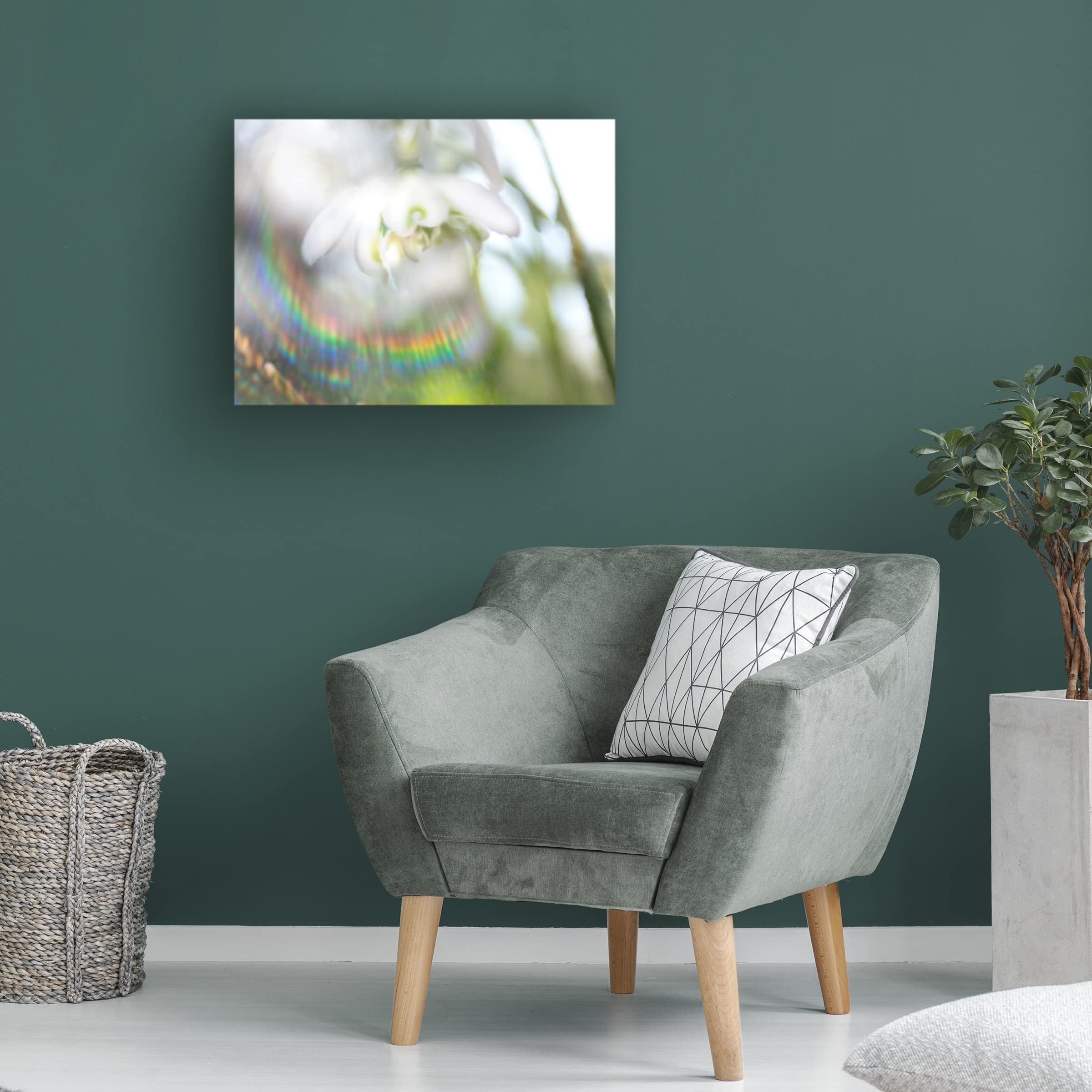 Glorious in Rainbow II Canvas Wall Art by Gillian Hunt - Vibrant Abstract Painting for Living Room, Bedroom & Office Decor