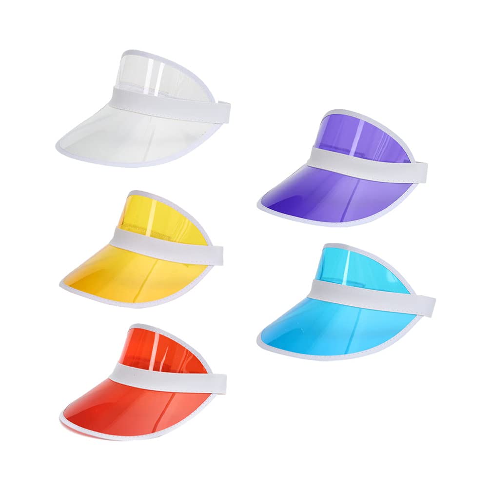 TOYANDONA 5-Pack UV Protection Sun Visor Hats - Breathable Summer Sun Block Caps for Men & Women, Outdoor Beach Golf Sports Accessories | Perfect for Pool, Tennis, Running & Travel