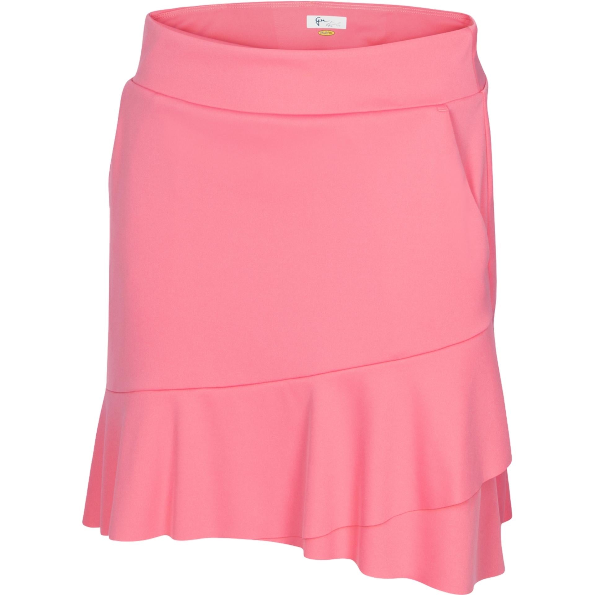 Greg Norman Women's Crossover Flounce Pull-On Skort - Comfortable Golf & Tennis Skirt with Built-in Shorts for Active Lifestyle