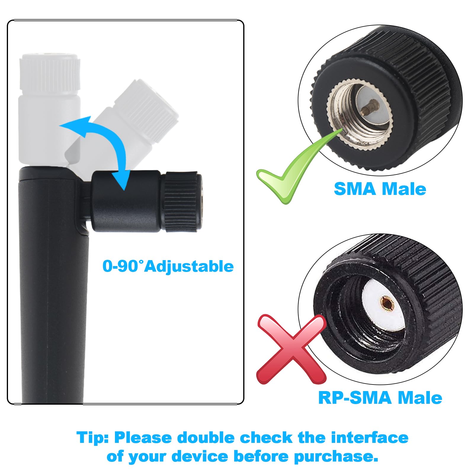 4G LTE Antenna 700-2700MHz 10dBi SMA Male Omnidirectional Antenna for GSM 3G 4G LTE - Compatible with Wireless CPE Routers, Trail Cameras, Hotspots, FPV Drones, Gateways, Industrial IoT Devices, Security Cameras & Network Cards (2 Pack) - Perfect for Outdoor, Home & Office Network Boosting
