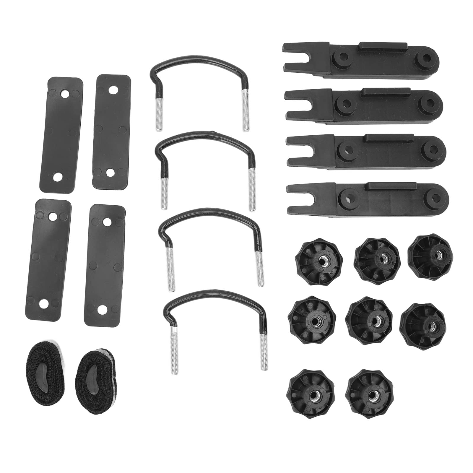 Universal Roof Box U-Bolt Clamps Kit - Durable Cargo Rack Accessories for Travel & Camping